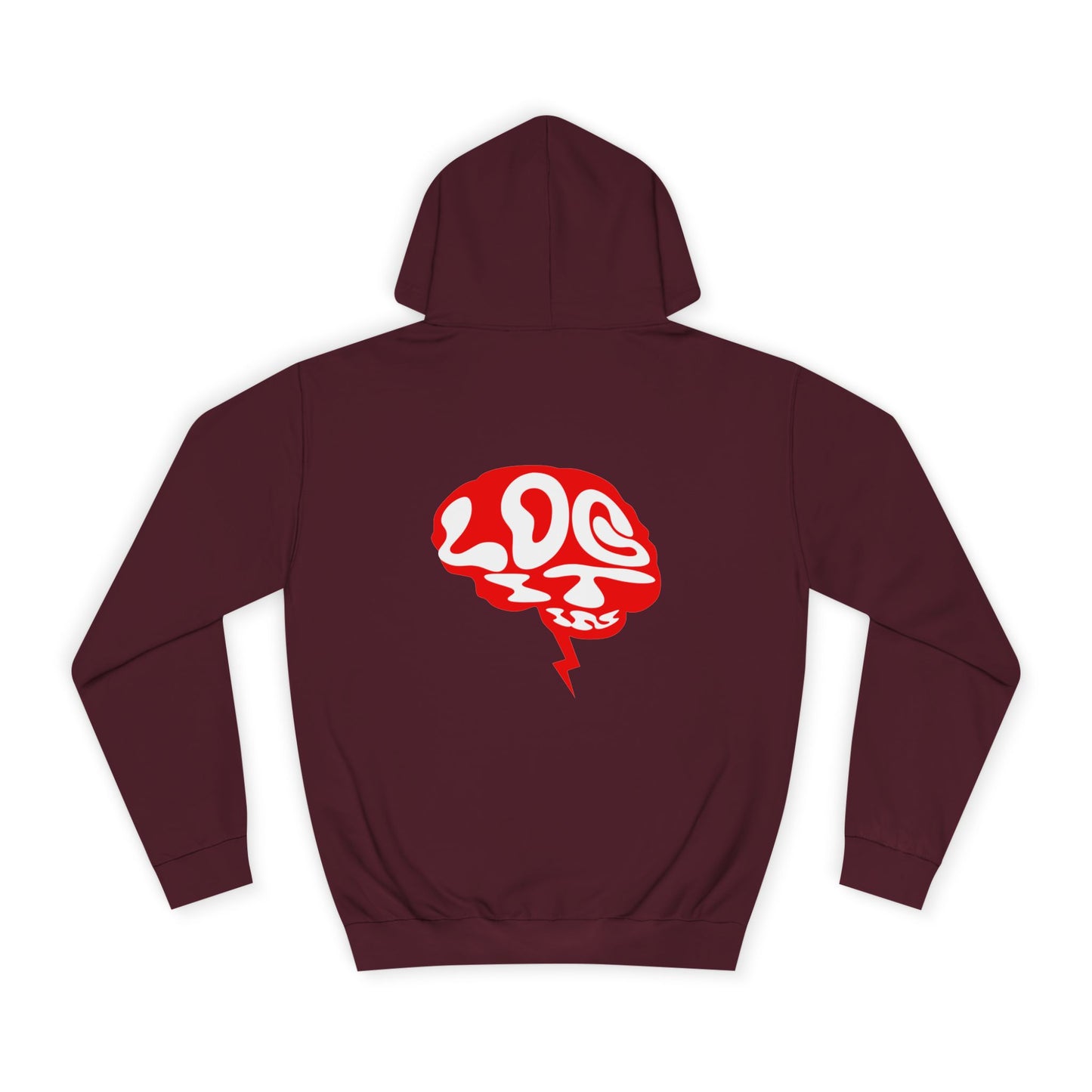 Unisex Log it in Hoodie with Unique Brain Design, Casual Wear, Trendy Apparel, Festive Occasions, Graphic Hoodie