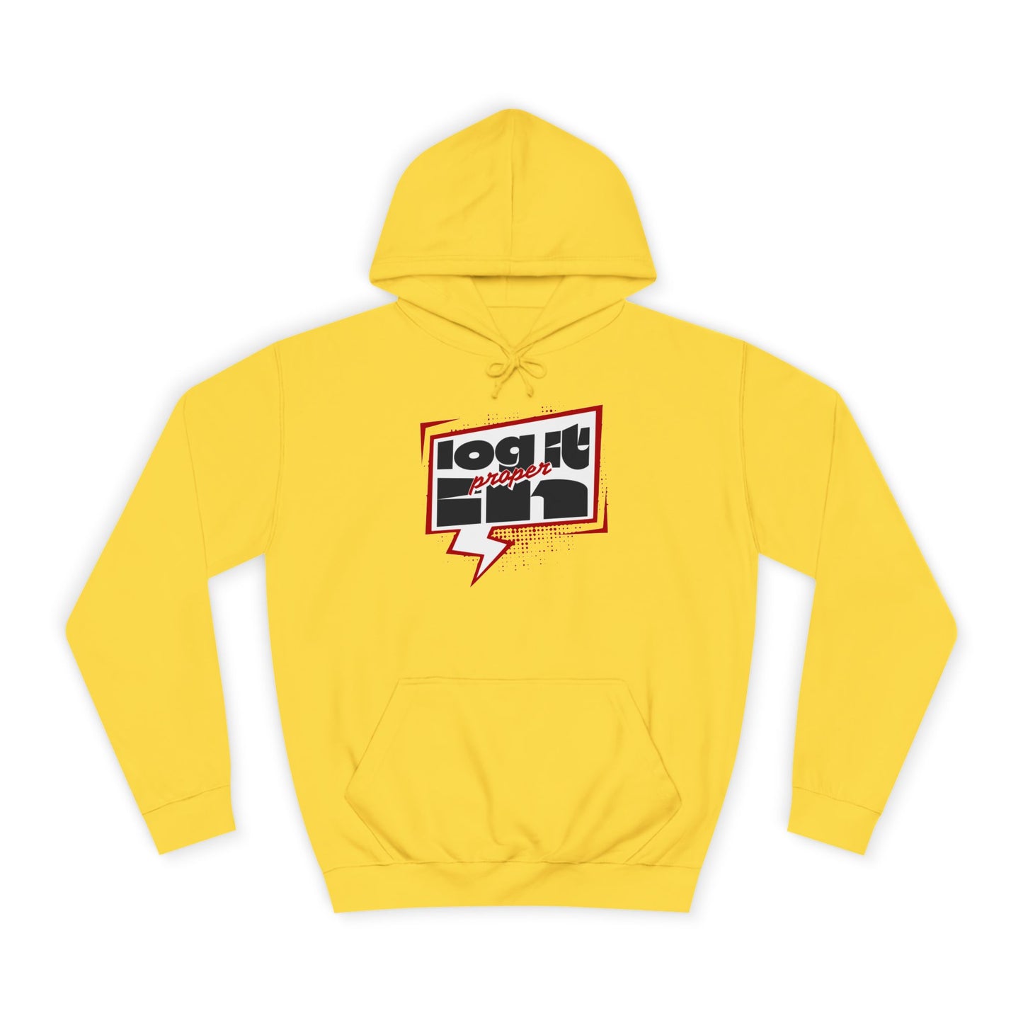 Unisex Log it in Hoodie - Casual Streetwear, College Apparel, Gift, Comfortable Hoodie, Unique Graphic Sweatshirt