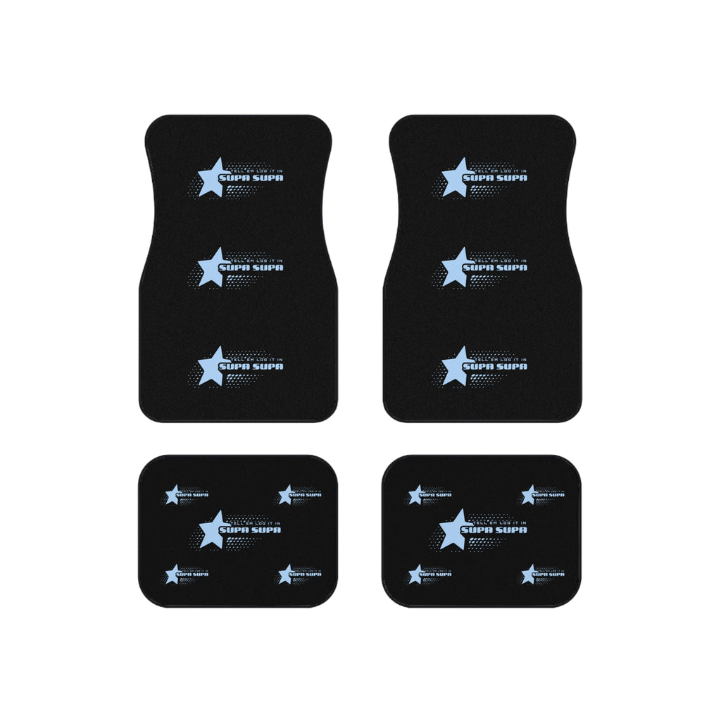 "Tell em log it in" Car Floor Mats (Set of 4) — Black Custom Car Mats