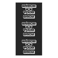 Watch Your Back Beach Towel — Bold Graphic Sunglasses Text Print