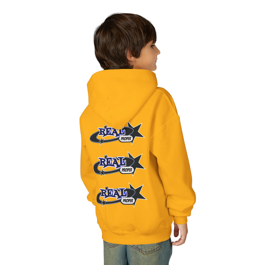 Youth Hoodie – "Real Proper" Star Graphic Pullover