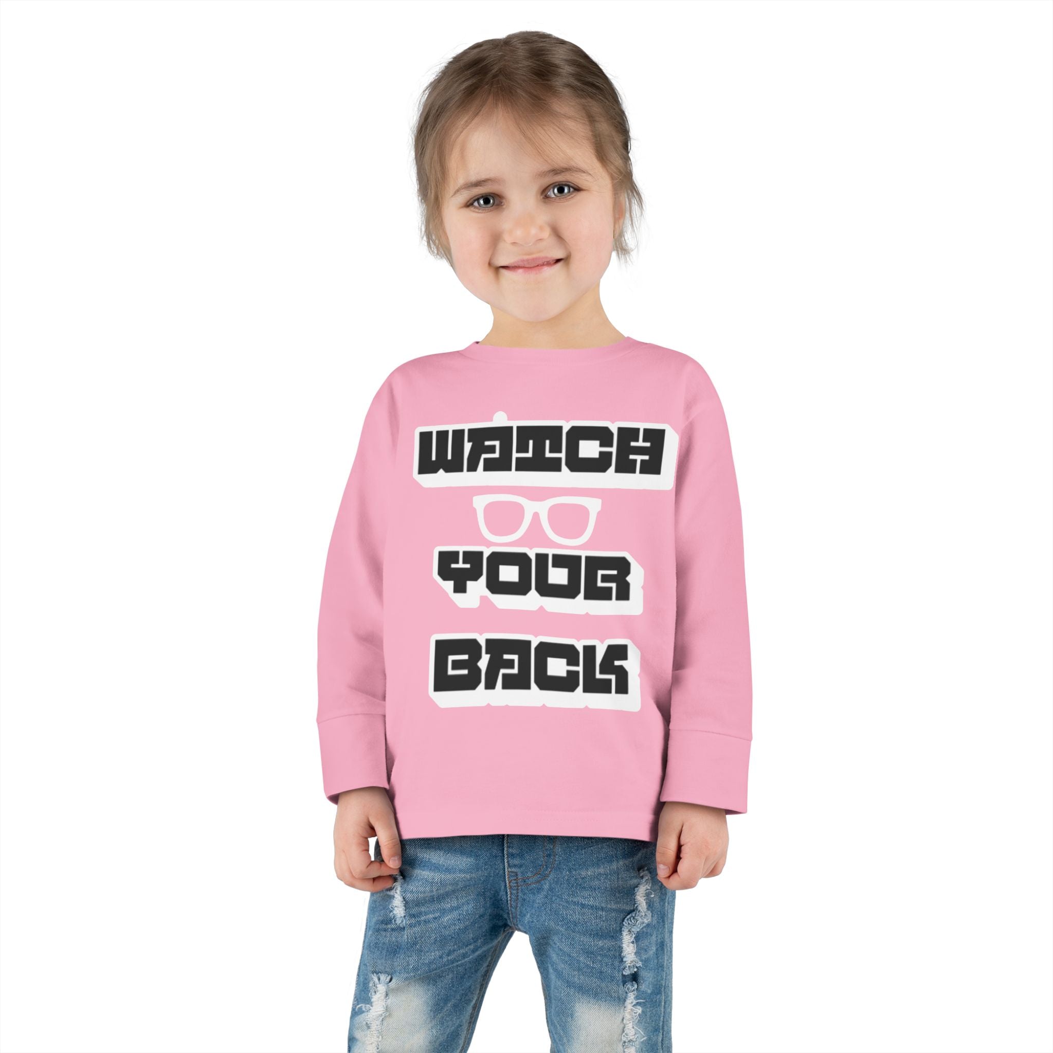 Toddler Long Sleeve Tee — "Watch Your Back" Graphic