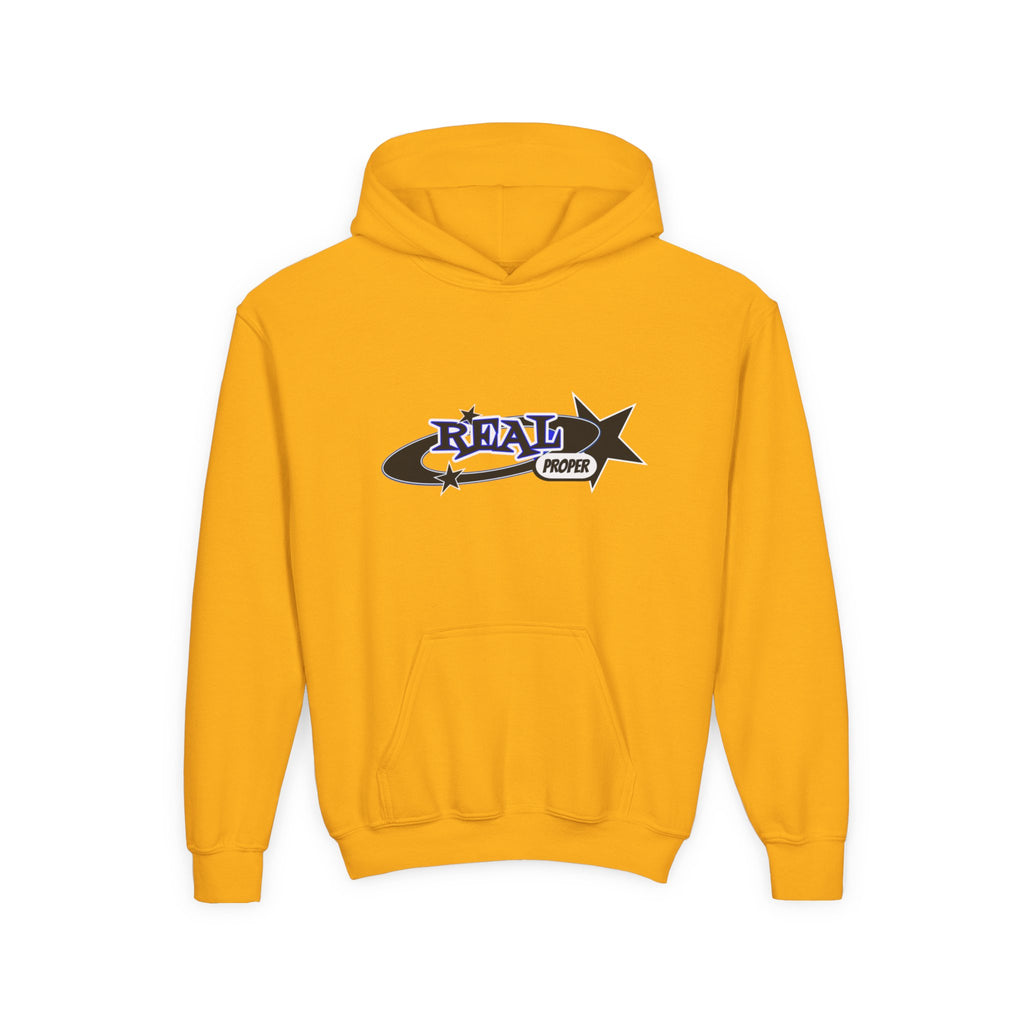 Youth Hoodie – "Real Proper" Star Graphic Pullover