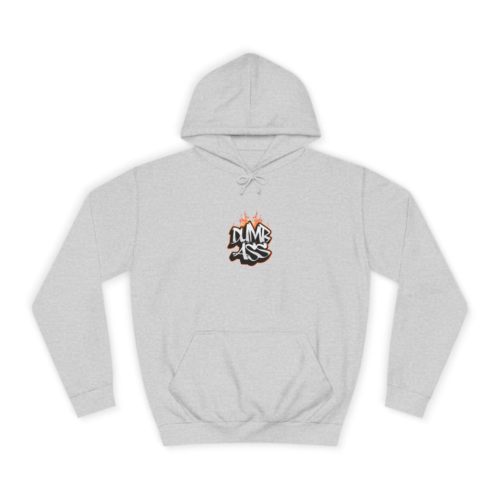 Dumb Ass Graffiti Hoodie – Bold Streetwear Pullover with Flame Lettering