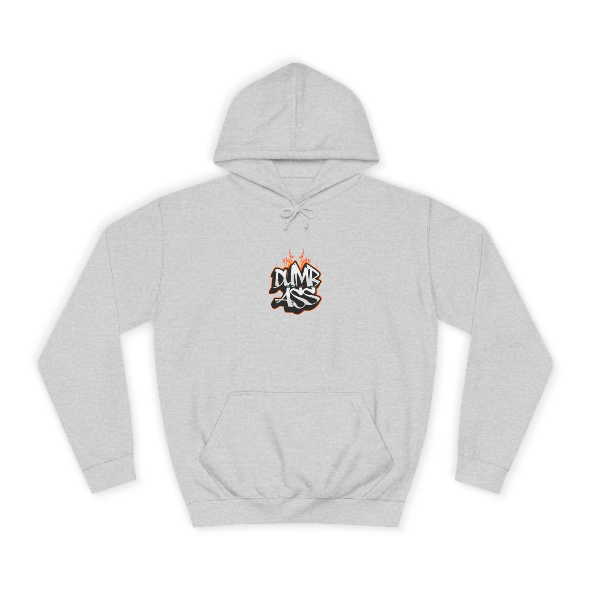 Dumb Ass Graffiti Hoodie – Bold Streetwear Pullover with Flame Lettering