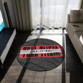 Round Rug — 'Tell Them, Log It Out' Graphic Accent Mat