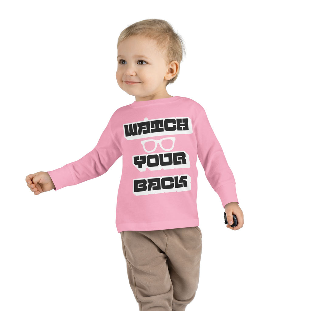 Toddler Long Sleeve Tee — "Watch Your Back" Graphic