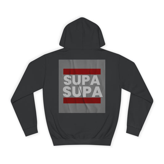 Unisex Hoodie with 'SUPA SUPA' Design, Cool Casual Wear, Perfect, Gifts for Graduates, Cozy Layering