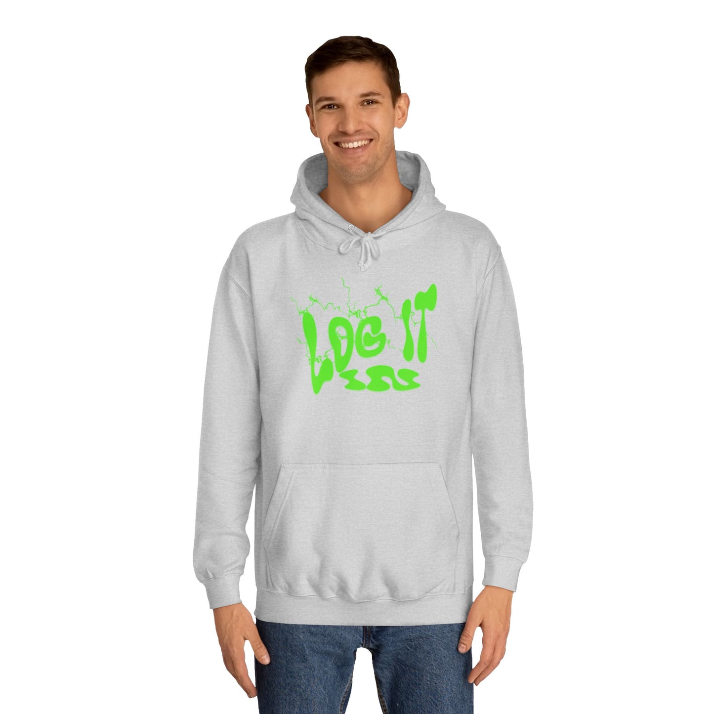 Unisex Hoodie with 'Log It in' Design, Cozy Casual Sweater for Trendy wear, Gift for Comfortable Everyday Wear