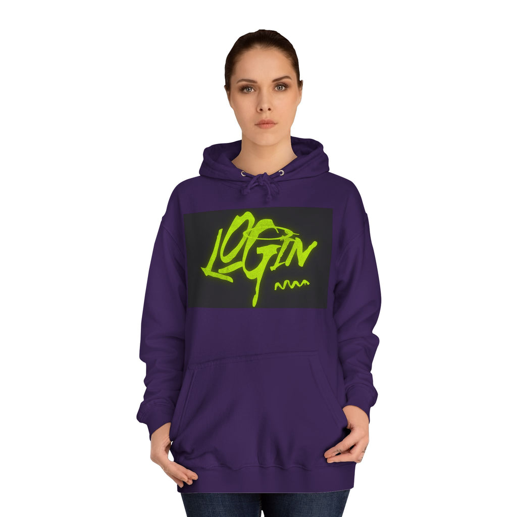 Trendy Unisex Hoodie - 'LOGIN' Graphic Design