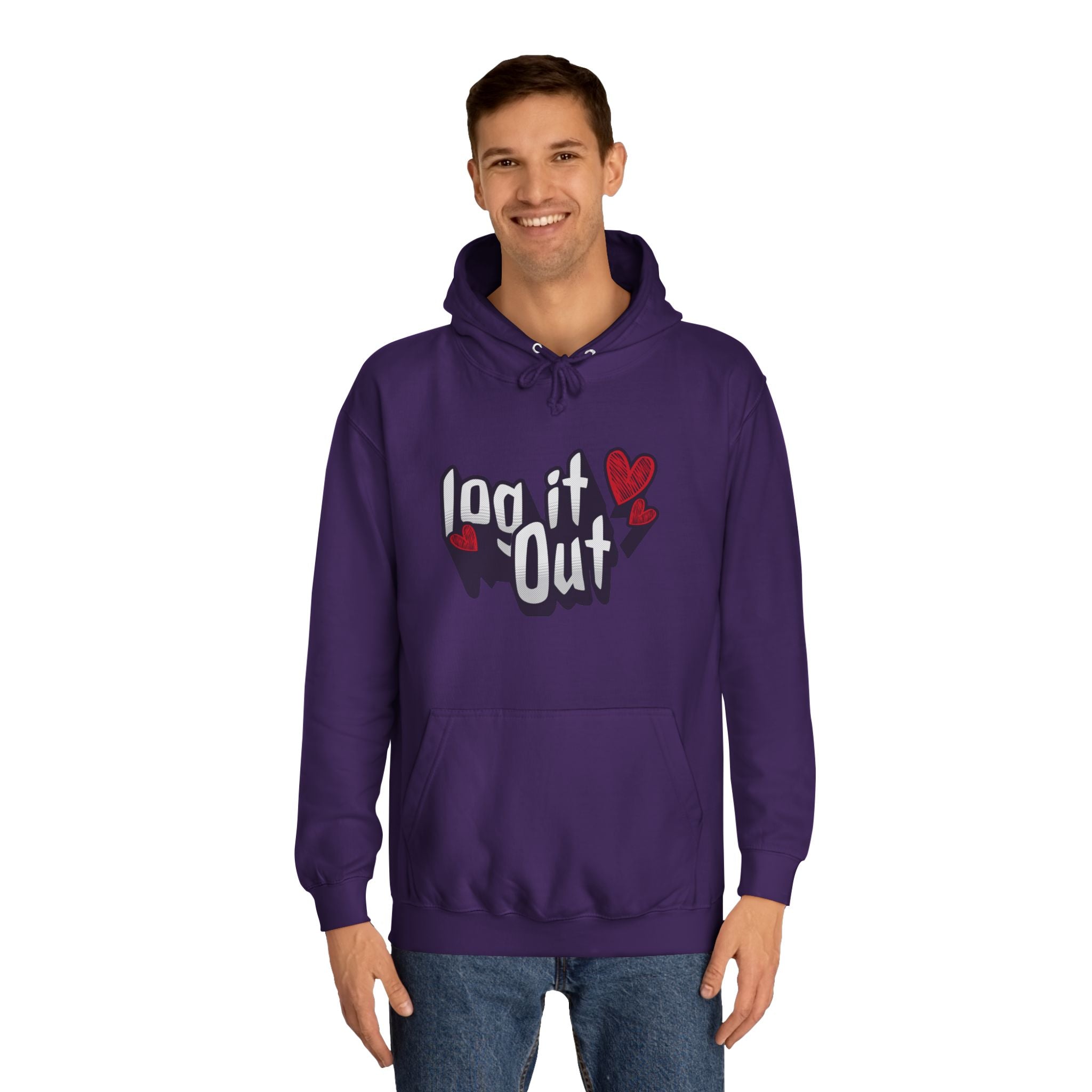 Trendy Log it out Hoodie, Cozy Unisex Sweatshirt, Perfect Gift, Casual Wear, Comfortable Hoodie for Everyday Use