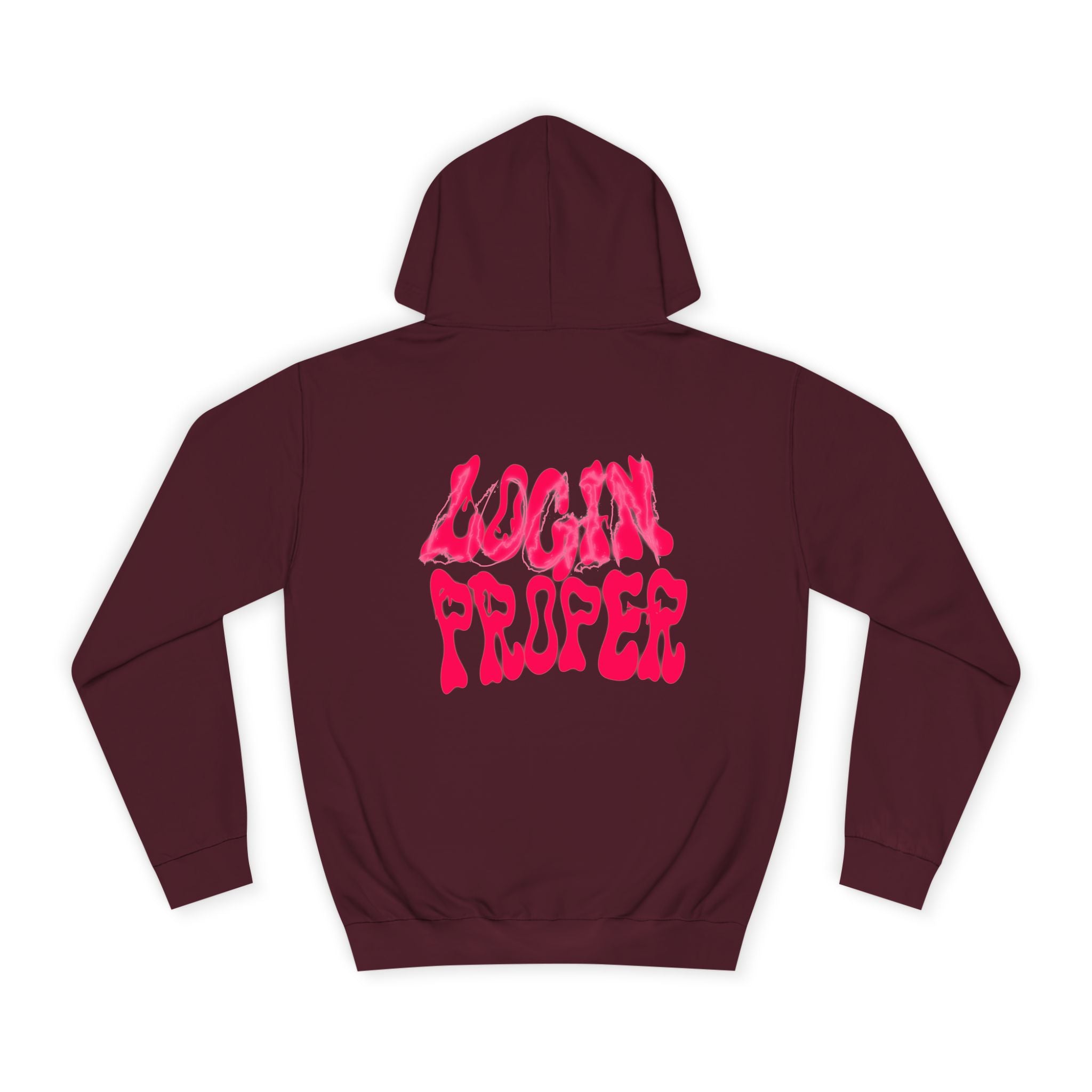 Trendy Unisex Hoodie - 'LOGIN PROPER' Graphic Sweatshirt for, Casual Wear, Gifts' Events, Street Style
