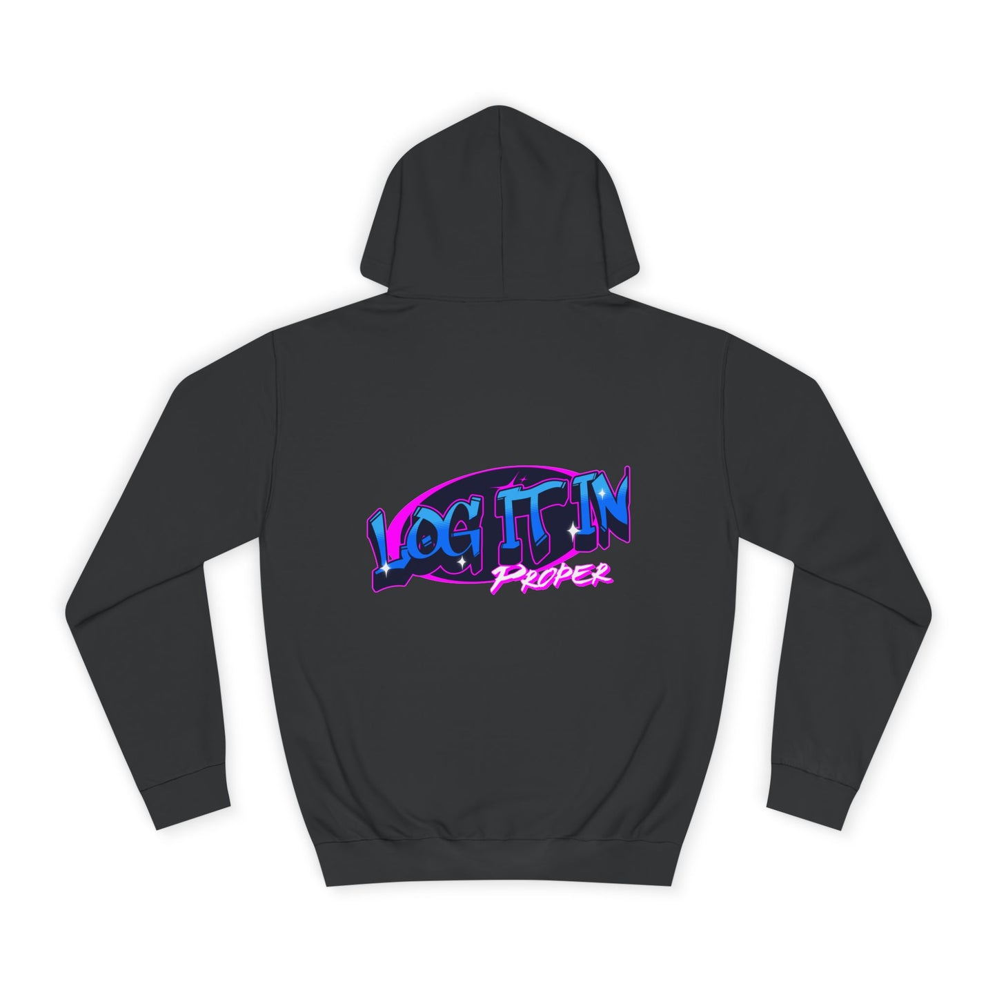 Vibrant Hoodie - Log It In, Unisex Pullover, Cozy Sweatshirt, College Apparel, Gift for Students, Trendy Fashion