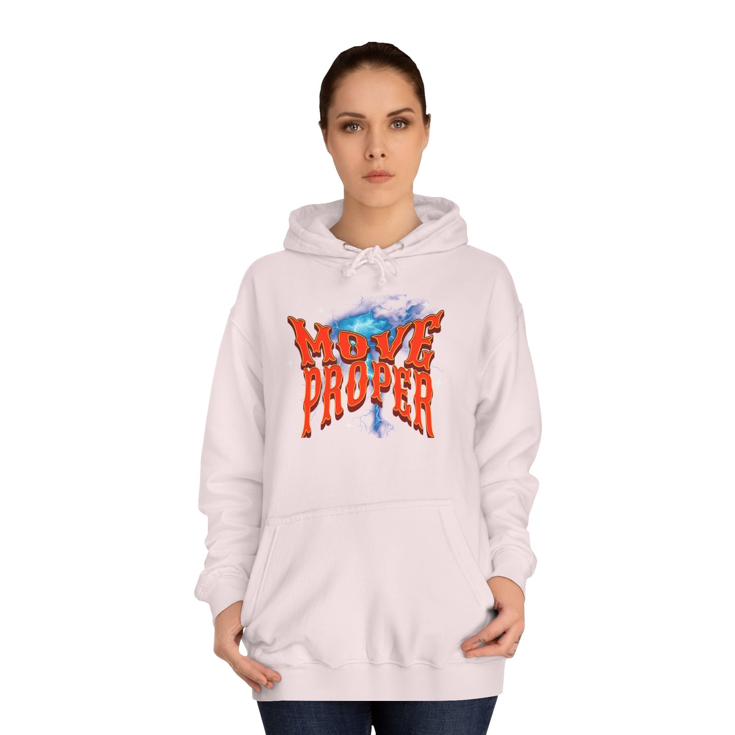 Unisex Hoodie - Move Proper Graphic, Trendy Casual Wear