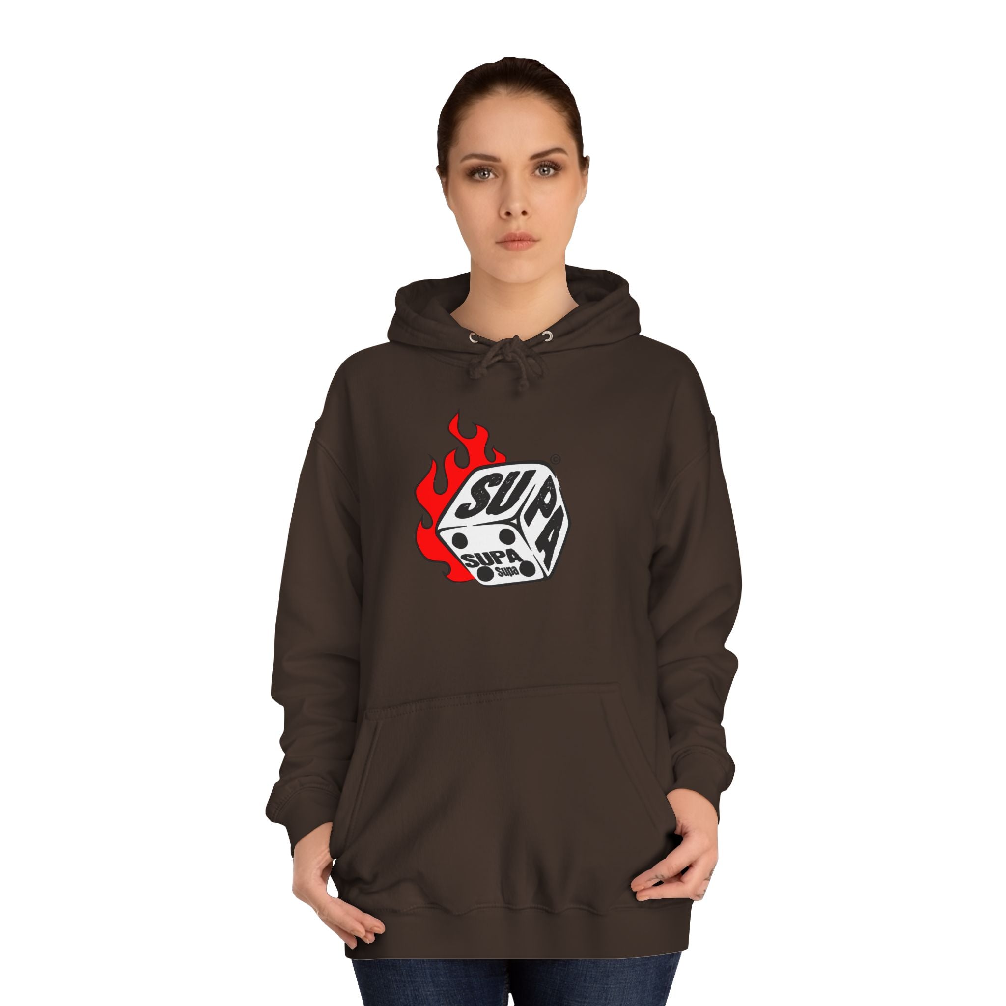 Cool Fire Graphic Unisex SUPA Hoodie, Apparel, Streetwear, Casual Wear, Unique Hooded Sweatshirt