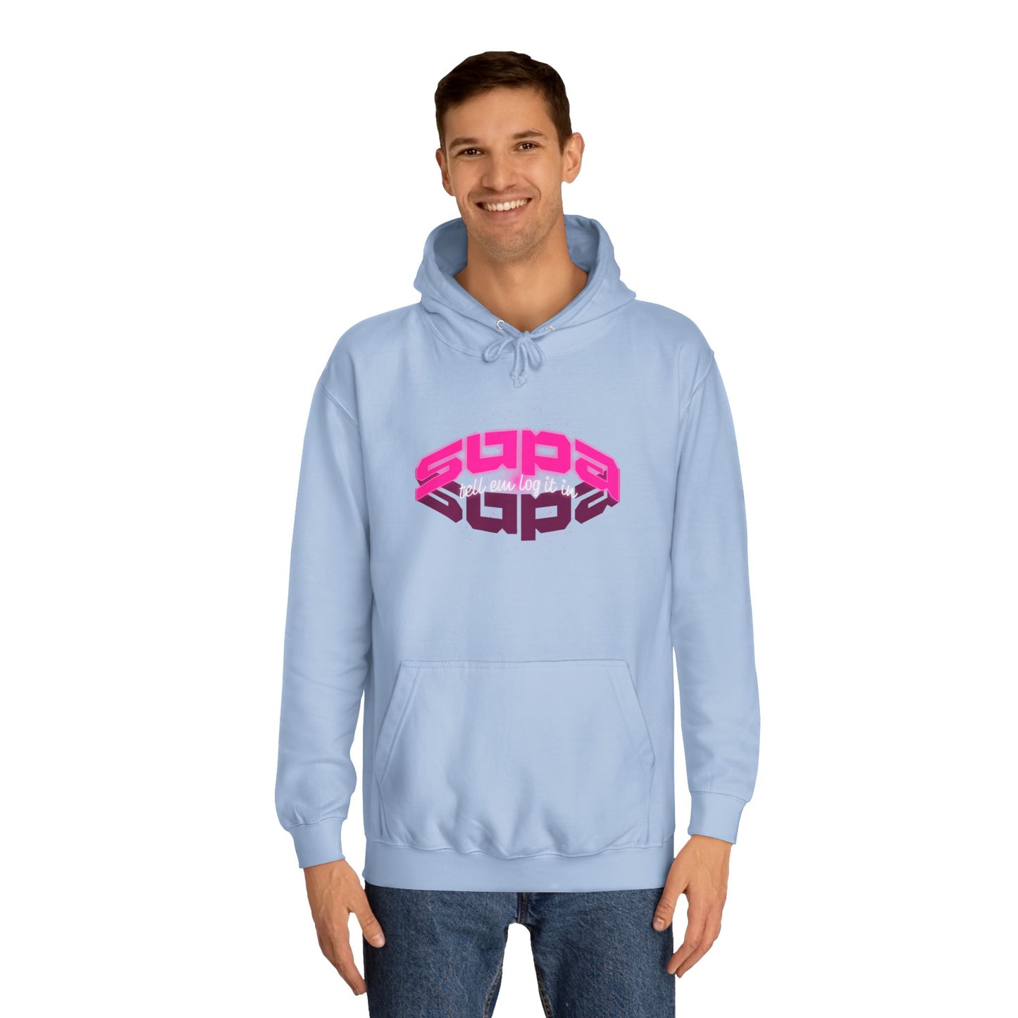 Stylish Trendy Hoodie with 'Supa' Design, Unisex Casual wear for Everyone, Perfect for Everyday Life, Gift, Bright hoodie