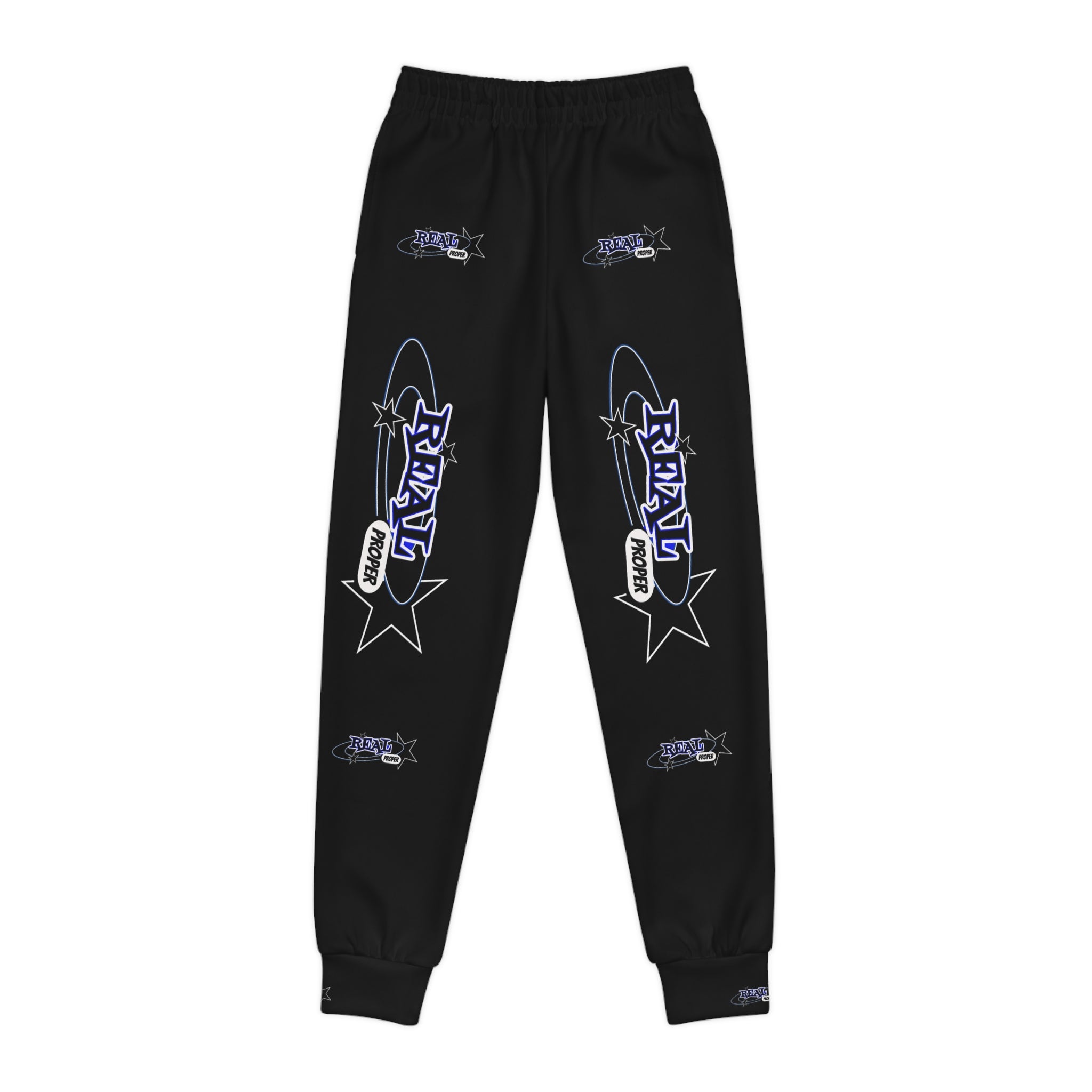 Youth Joggers — "Real Proper" Graphic All-Over Print