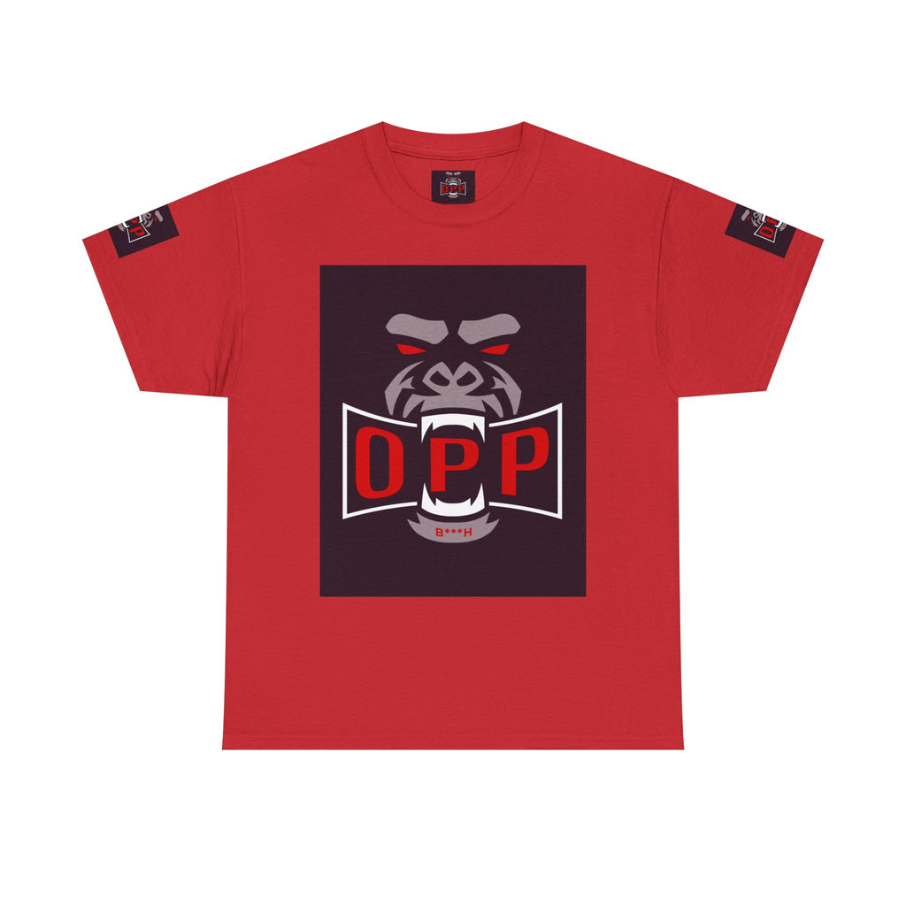 Gorilla OPP Graphic Tee — Bold Red & Black Urban Streetwear Shirt