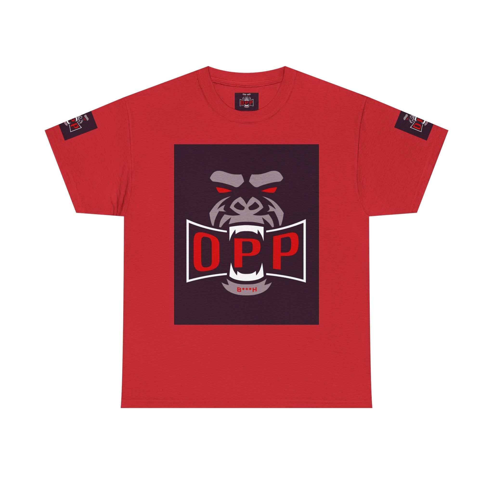 Gorilla OPP Graphic Tee — Bold Red & Black Urban Streetwear Shirt