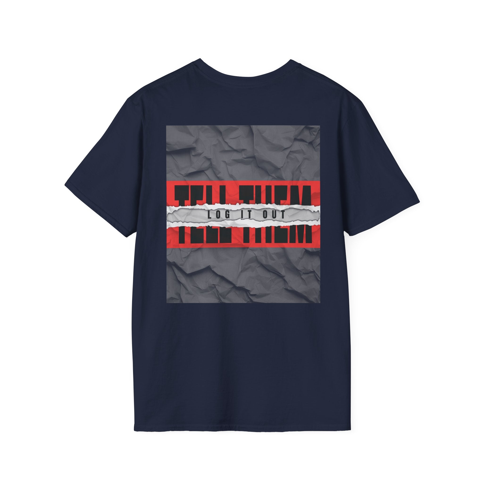 T-Shirt — LOG IT OUT Red Tape Graphic Tee ("LOG IT OUT")