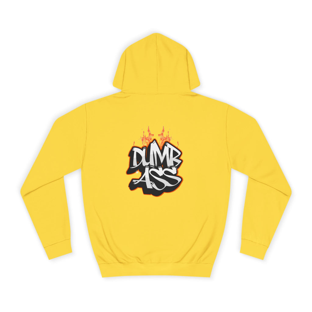 Dumb Ass Graffiti Hoodie – Bold Streetwear Pullover with Flame Lettering