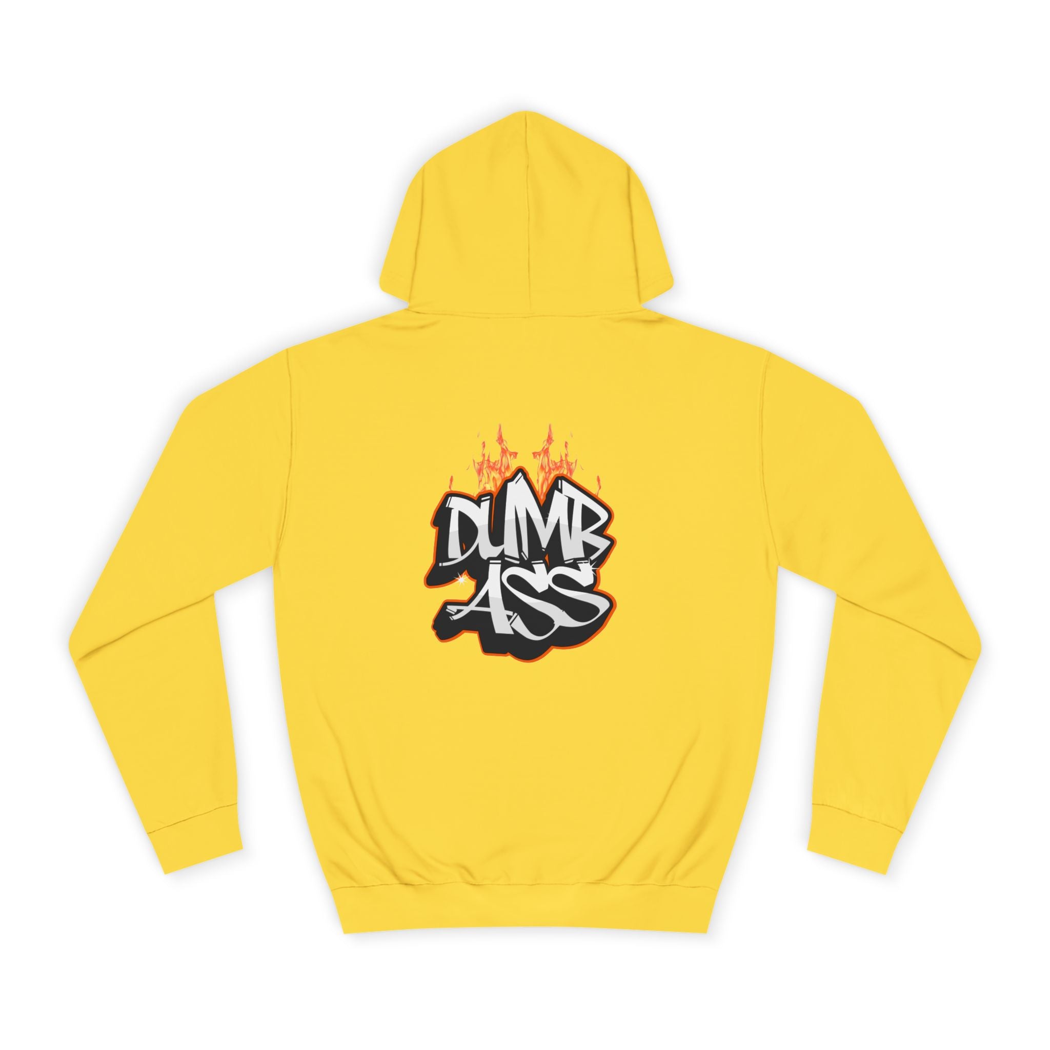 Dumb Ass Graffiti Hoodie – Bold Streetwear Pullover with Flame Lettering