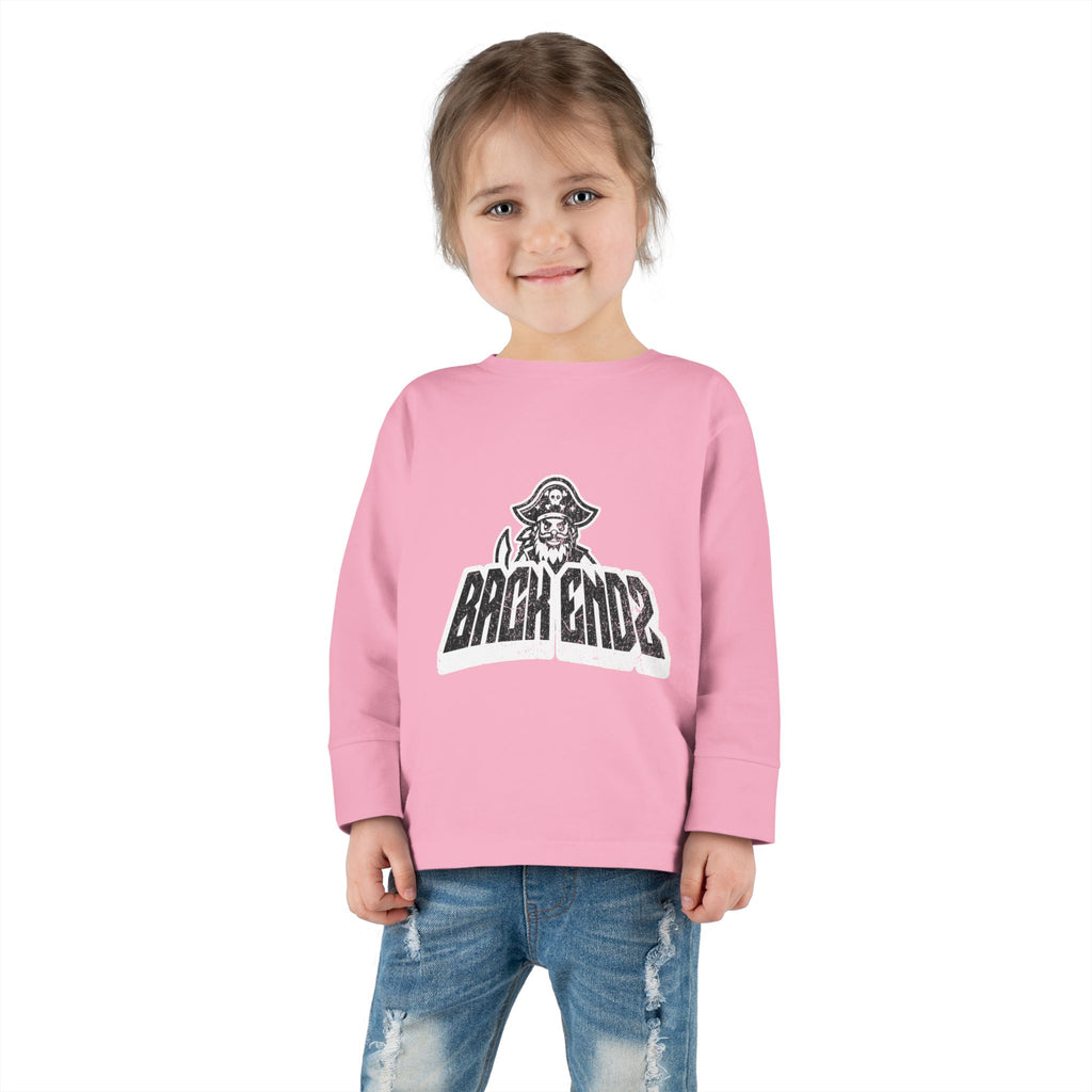 Toddler Long Sleeve Tee — Pirate Skull "Back Endz" Graphic
