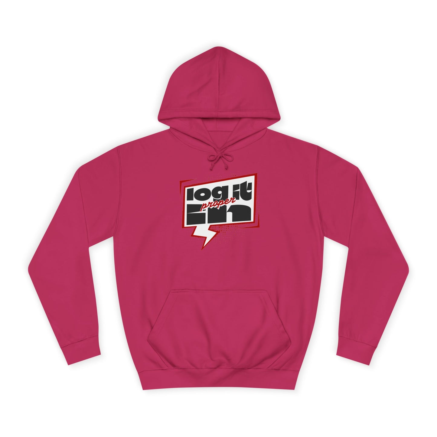 Unisex Log it in Hoodie - Casual Streetwear, College Apparel, Gift, Comfortable Hoodie, Unique Graphic Sweatshirt