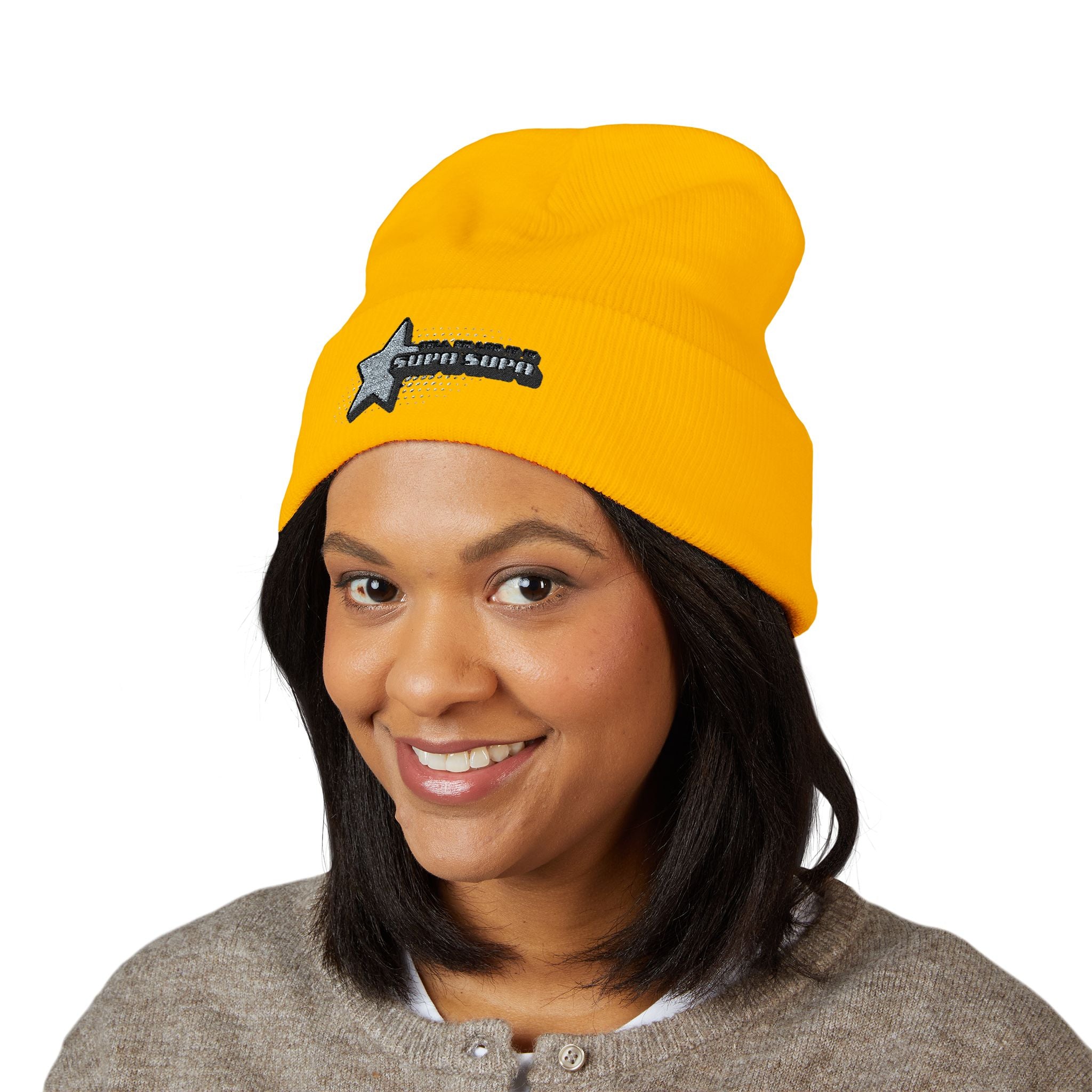 Embroidered "Tell em log it in Cuffed Beanie — Cozy Winter Hat