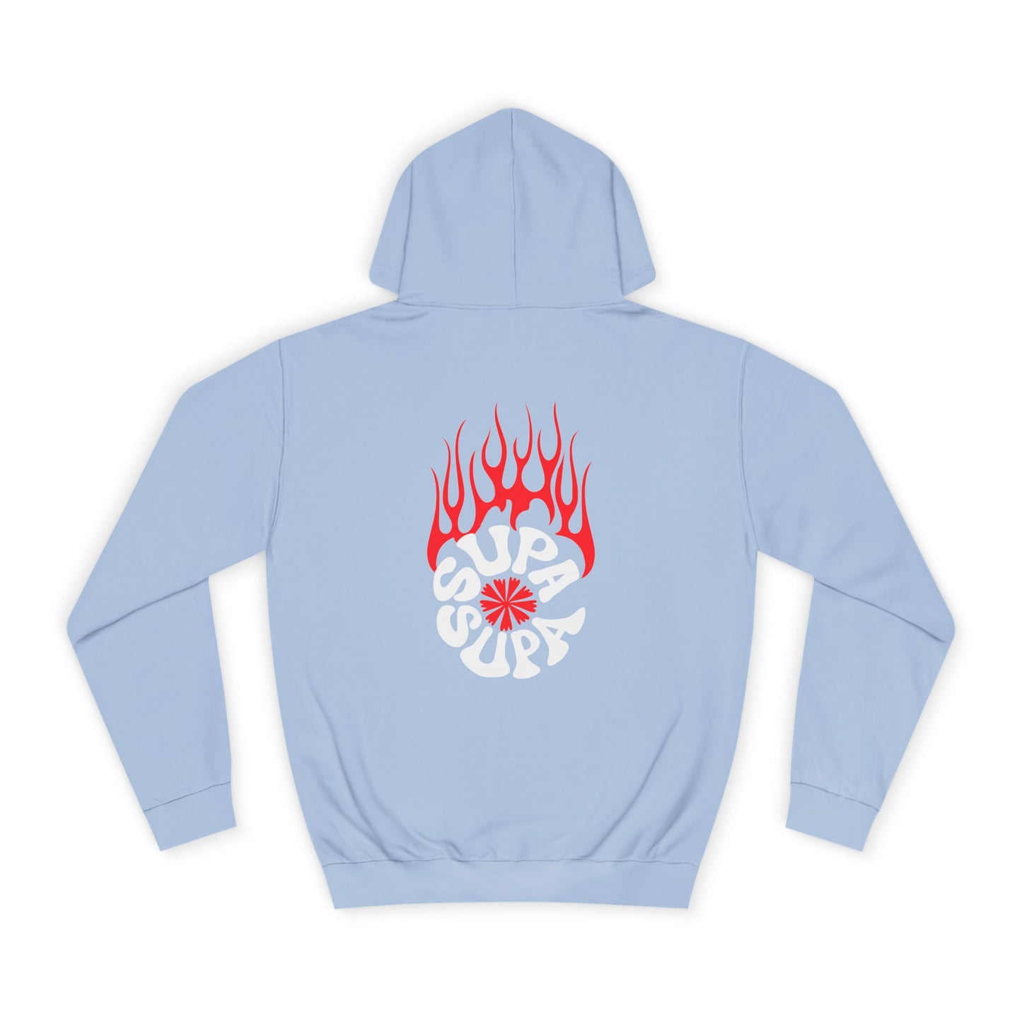Unisex Flame Supa Supa Graphic Hoodie - Casual Streetwear