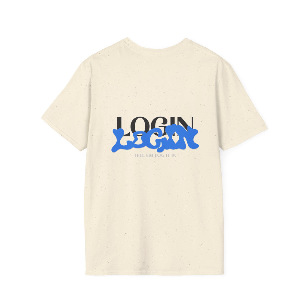 Login Graphic T-Shirt — Blue Drip Logo Tee