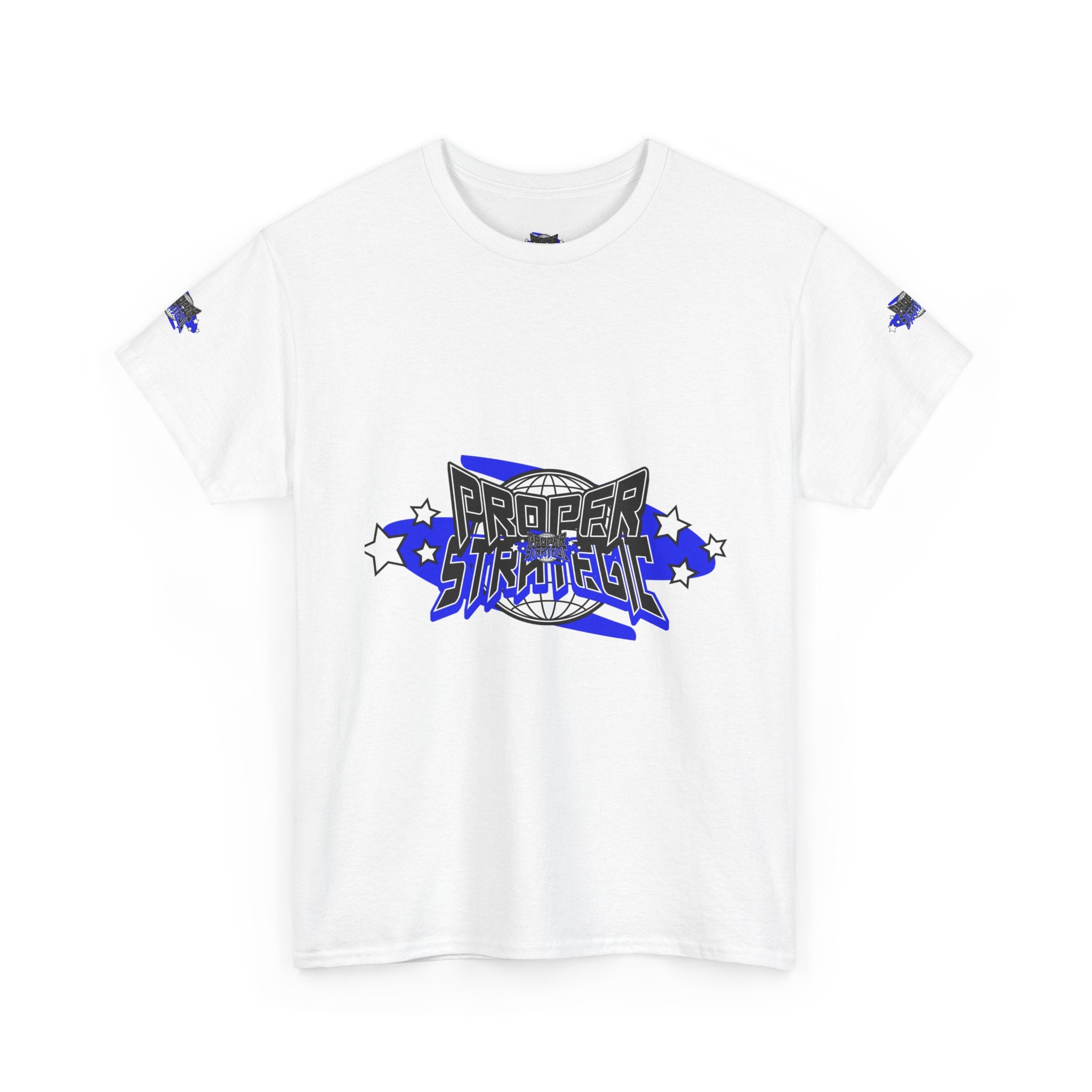 Proper 'Strategic' Graphic Tee — Retro Blue Streetwear T‑Shirt