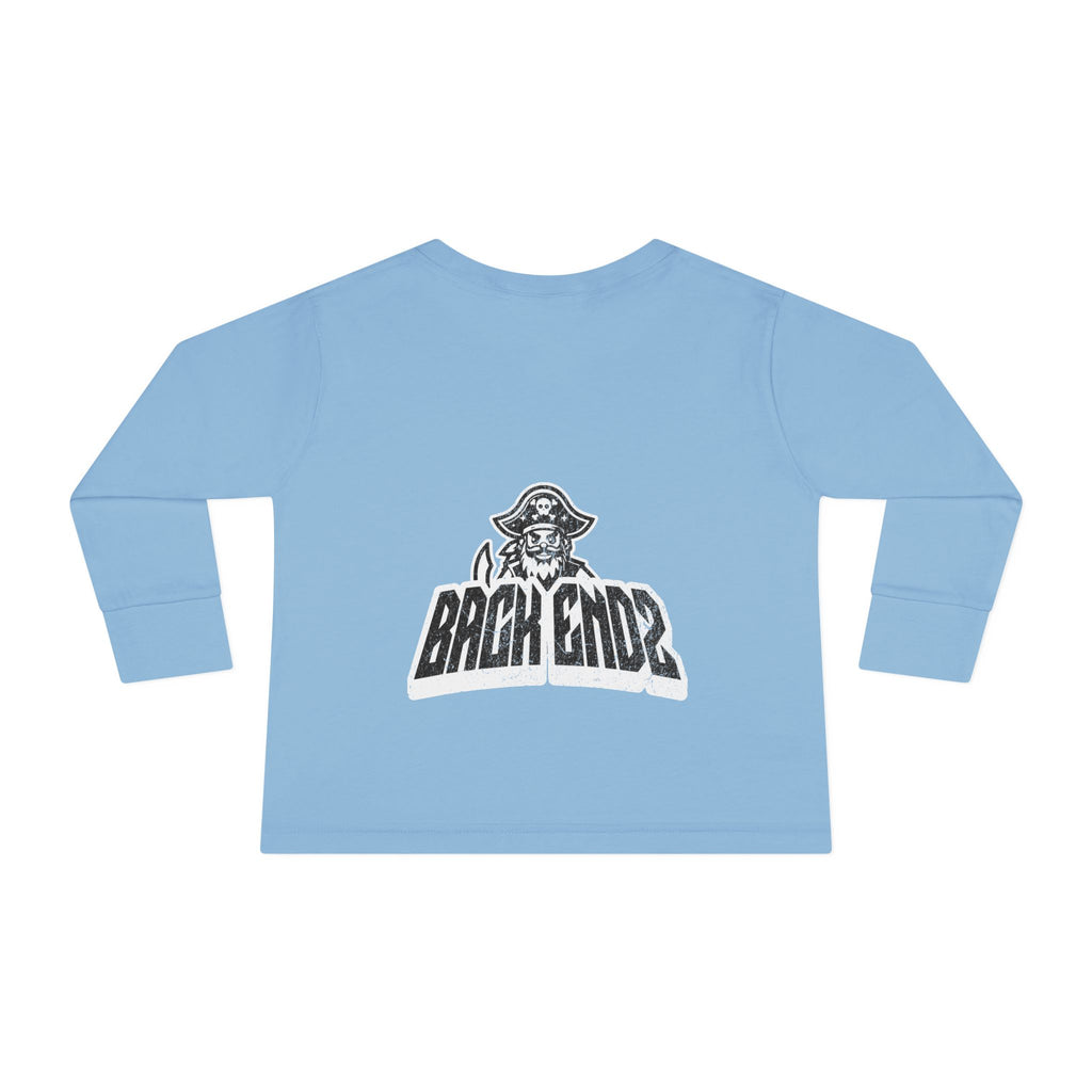 Toddler Long Sleeve Tee — Pirate Skull "Back Endz" Graphic