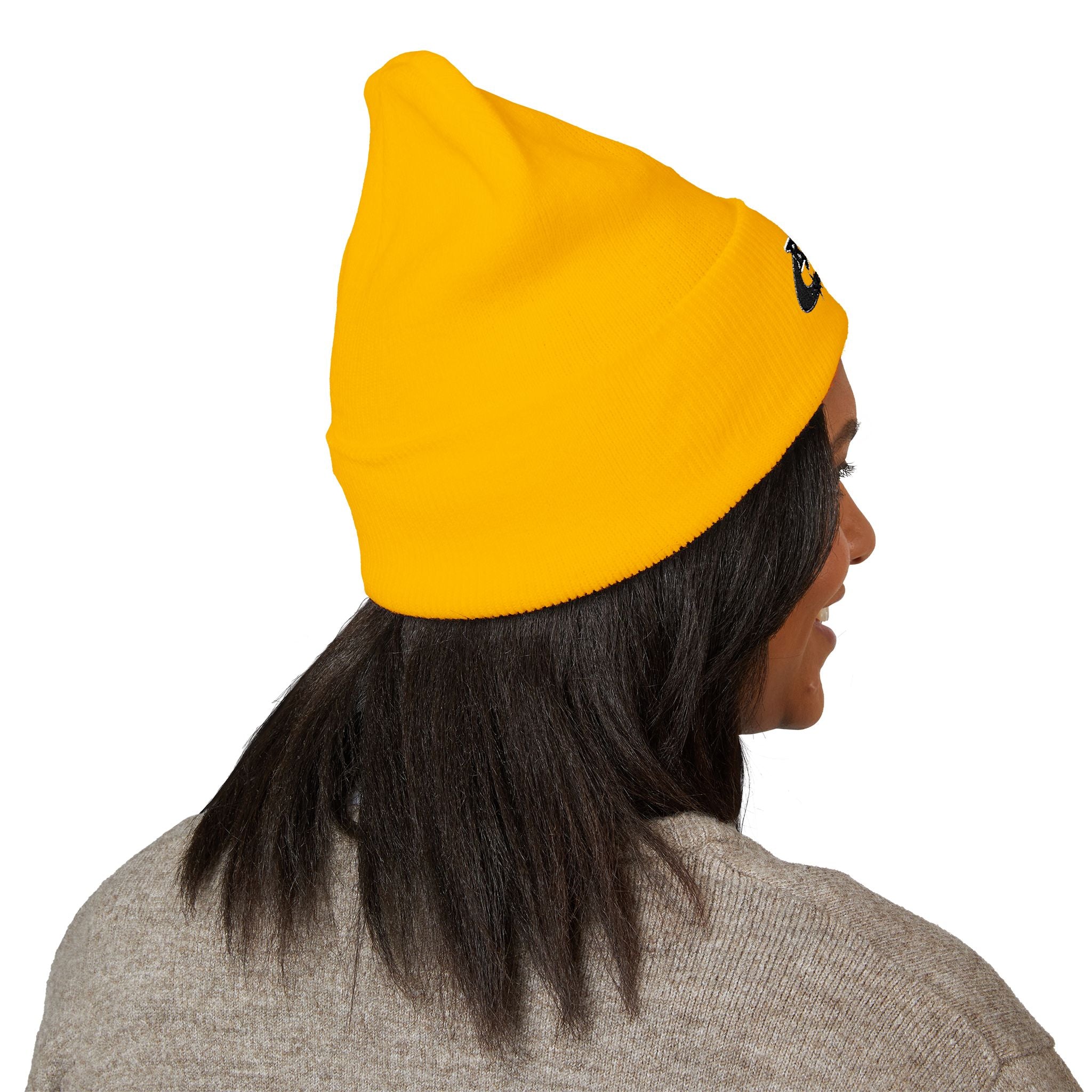 Embroidered 'Real Properl' Star Cuffed Beanie — Classic Winter Knit Hat