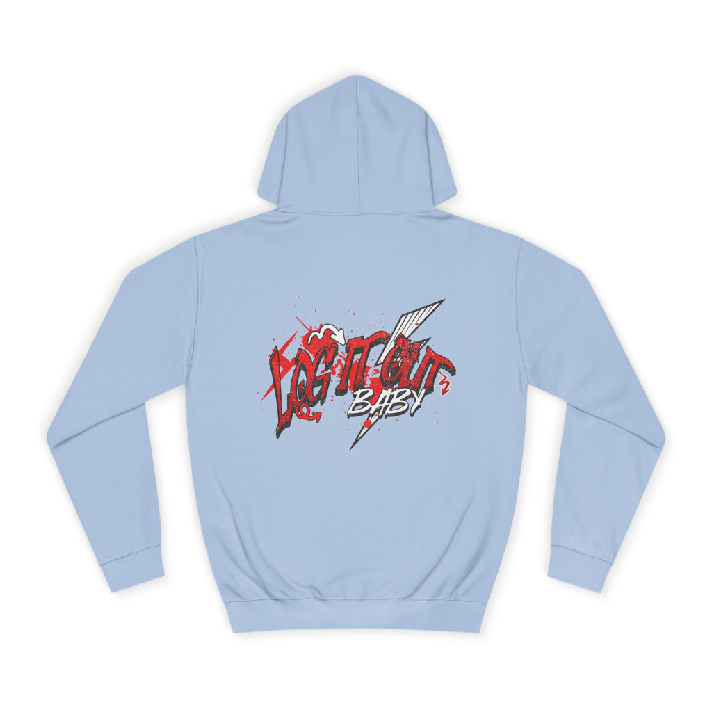 Trendy Log it out Hoodie, Graphic Sweatshirt, Unisex Casual Wear, Stylish Streetwear, Great for Gift Giving