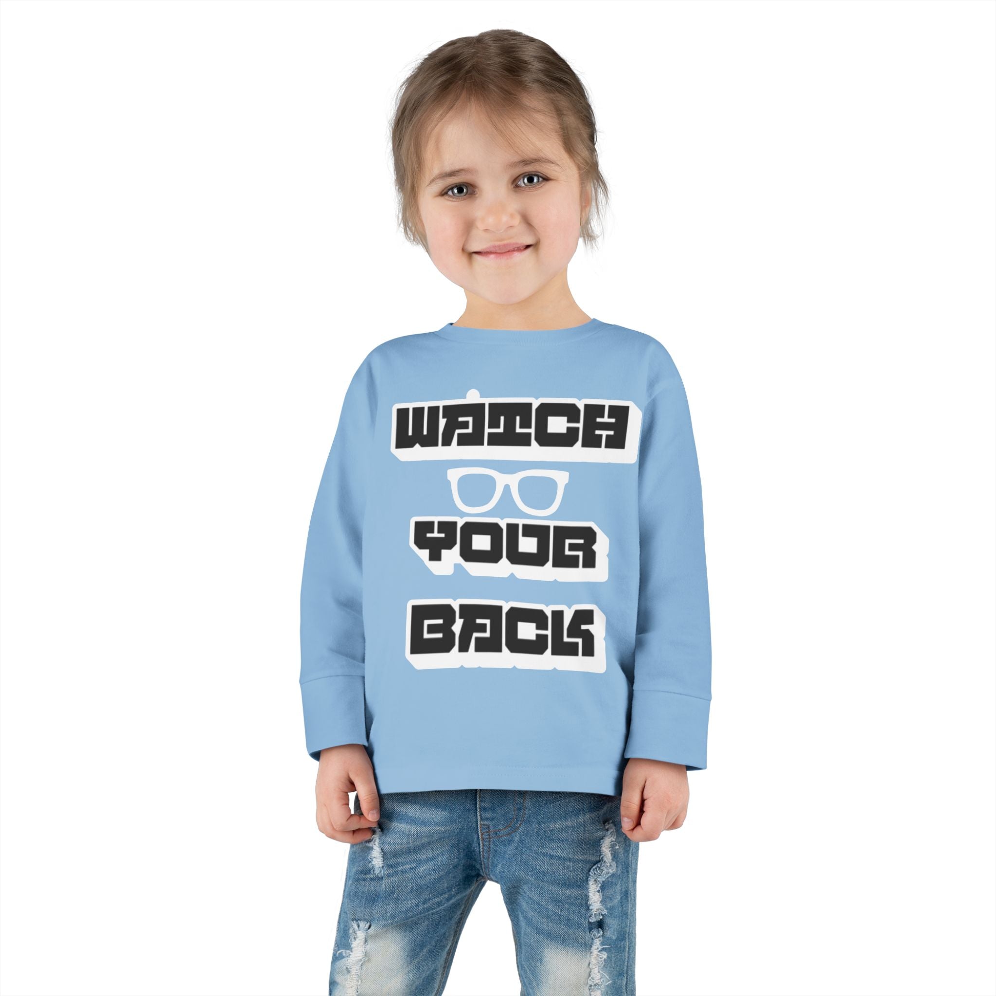 Toddler Long Sleeve Tee — "Watch Your Back" Graphic