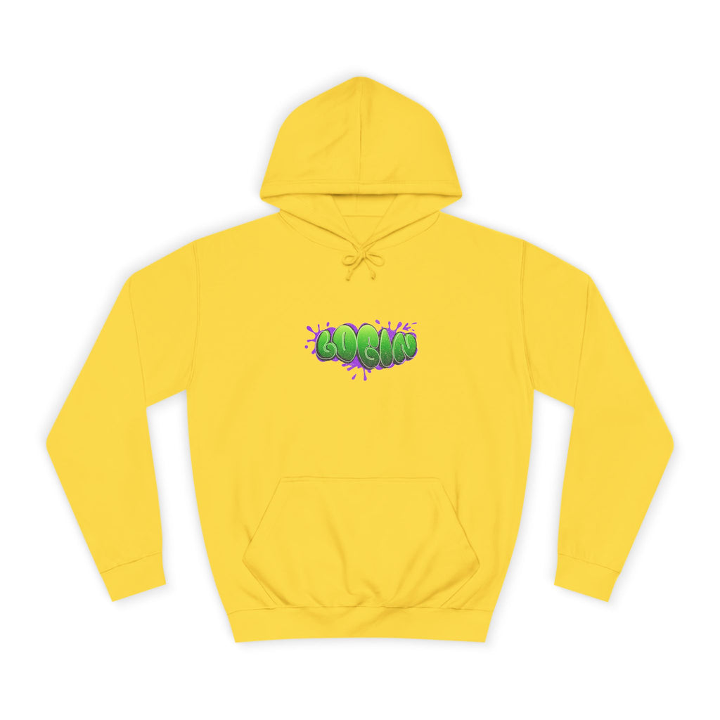 Hoodie with Green Graffiti "Login" Design - Streetwear Pullover
