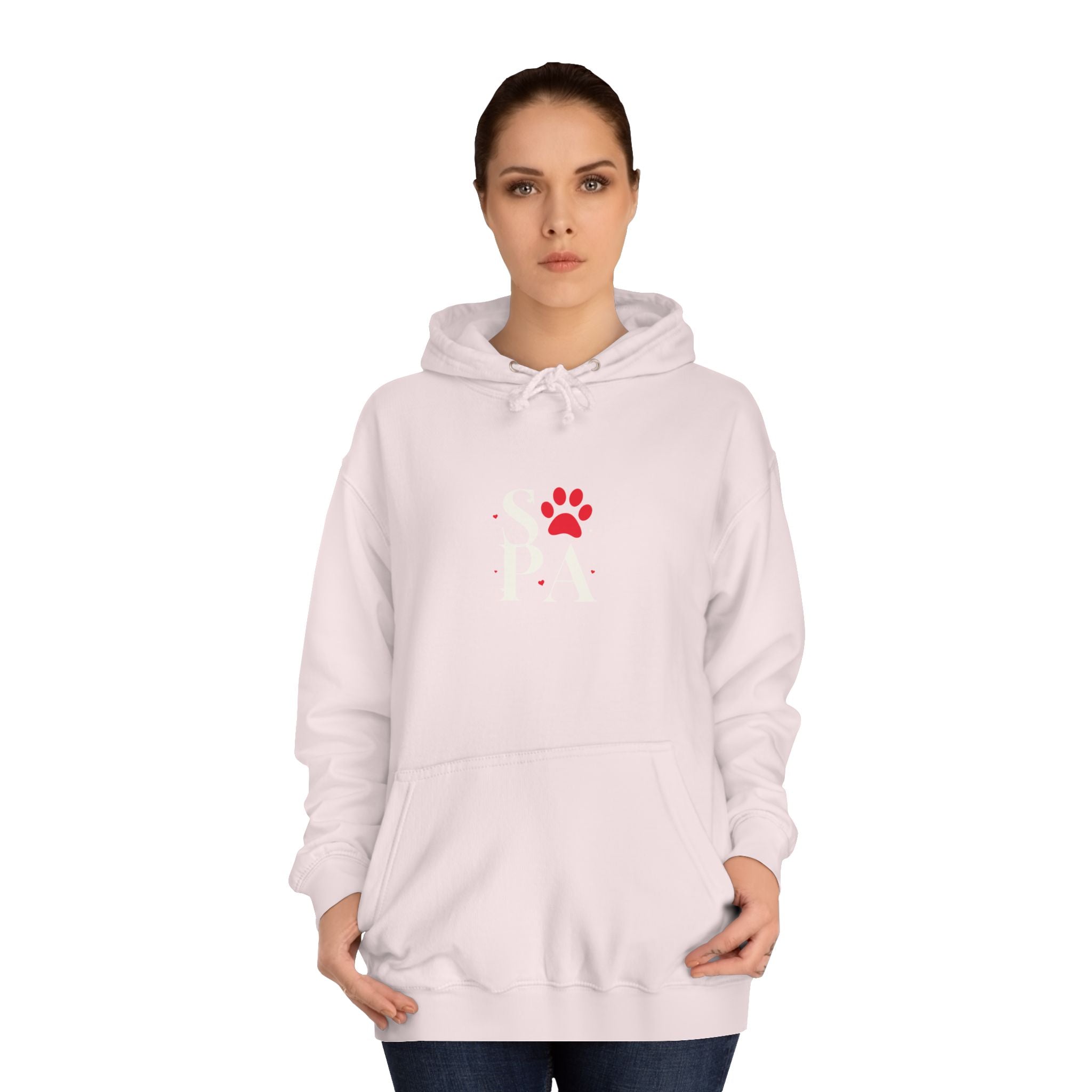 Cozy Hoodie with Paw Print | Unisex Sweatshirt, Gift for Animal Lovers, Apparel, Casual Wear, Birthday