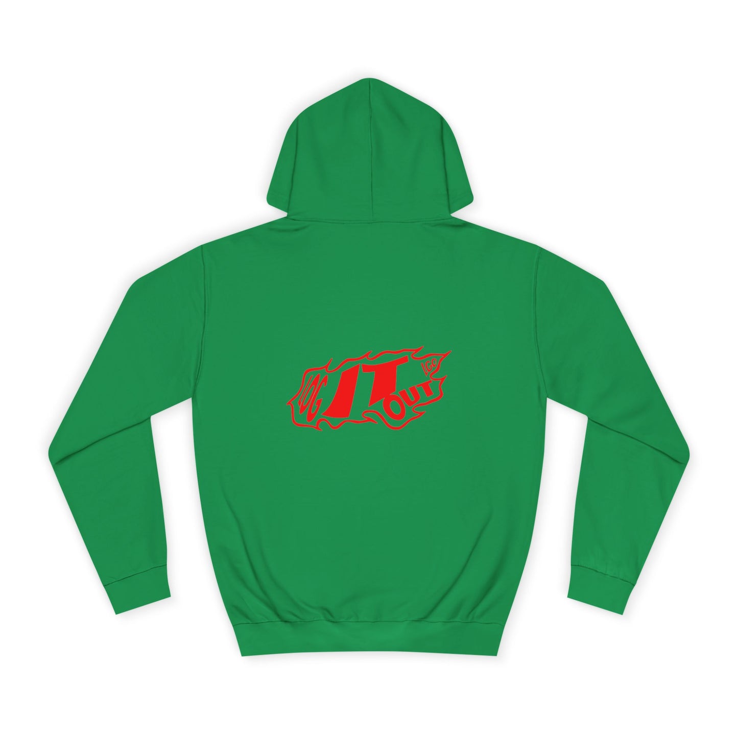 Unisex Log it out Hoodie with Bold Red Design, Cozy Oversized Sweatshirt, Ideal for Every day, Casual Wears, Events, Gifts