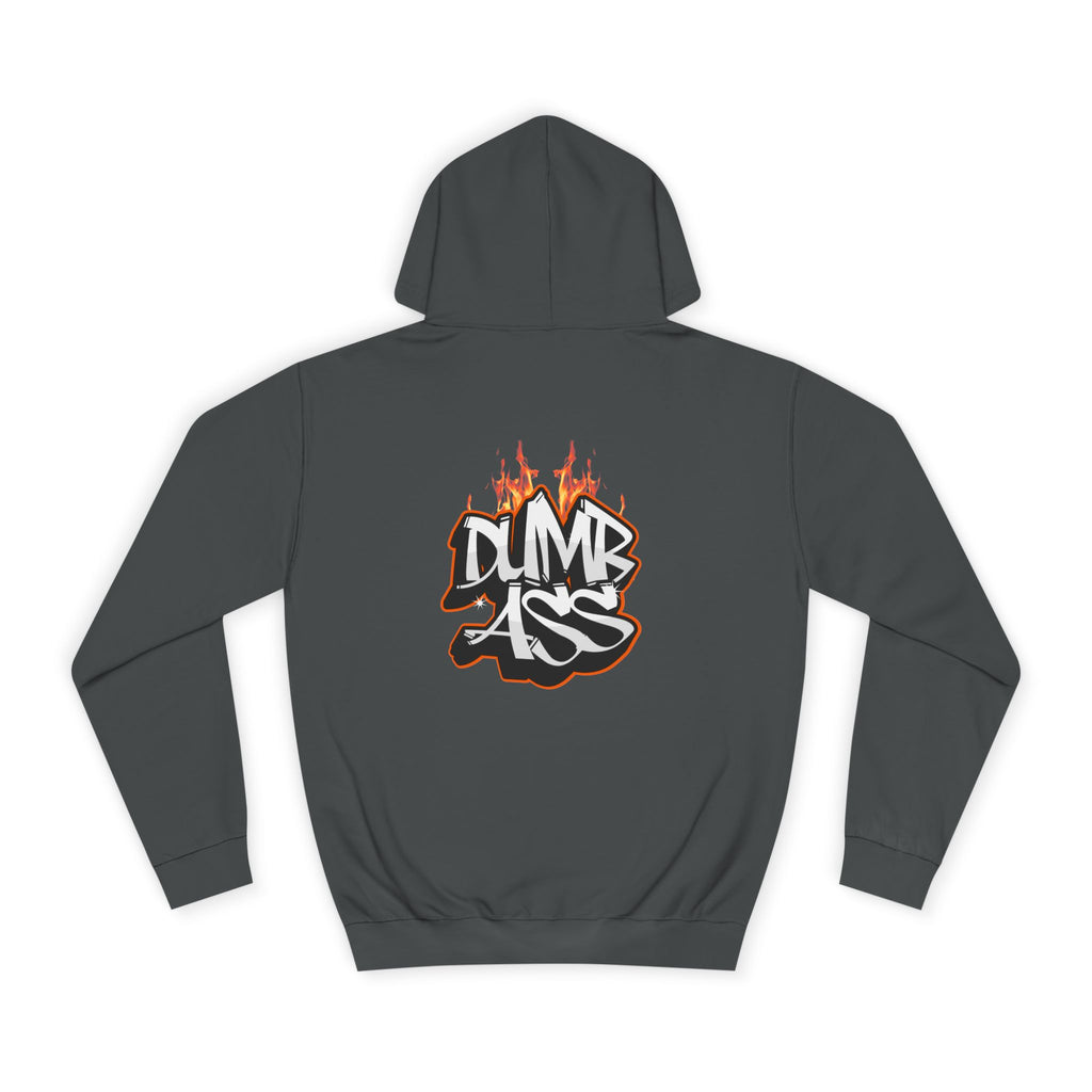 Dumb Ass Graffiti Hoodie – Bold Streetwear Pullover with Flame Lettering