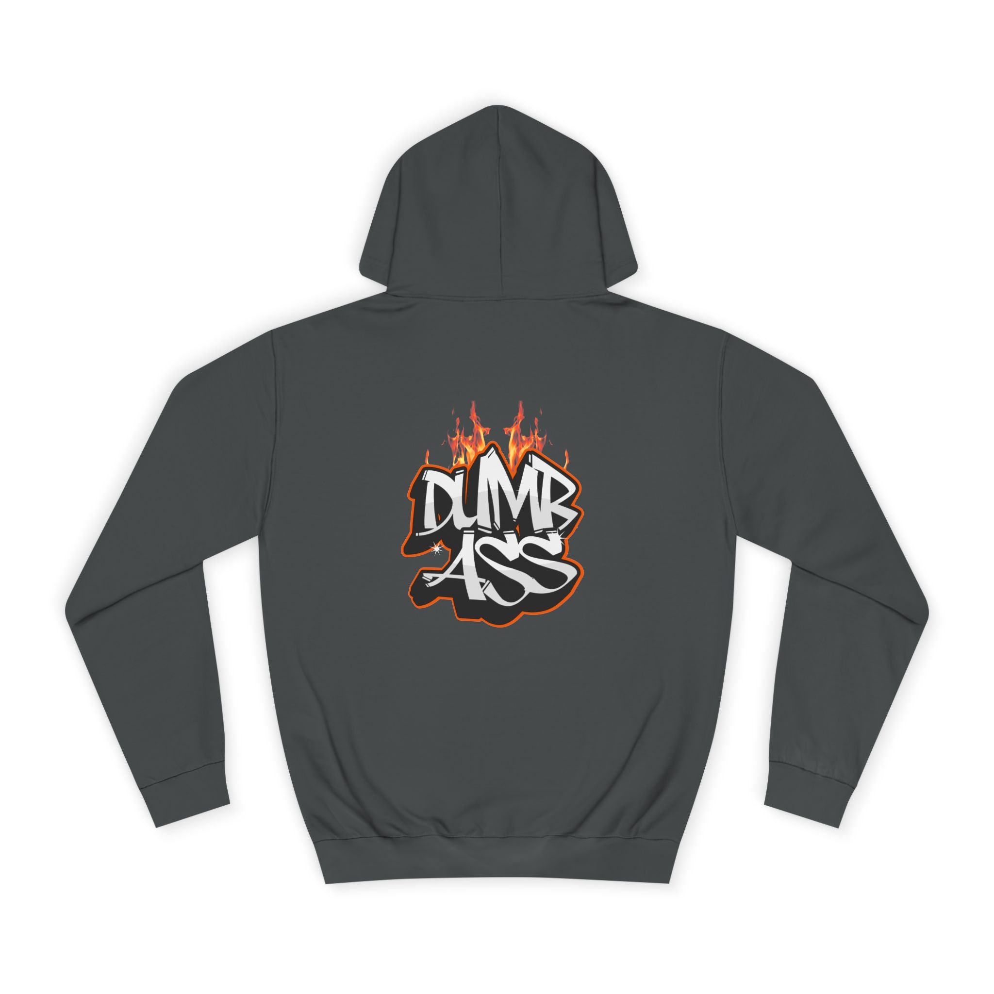 Dumb Ass Graffiti Hoodie – Bold Streetwear Pullover with Flame Lettering