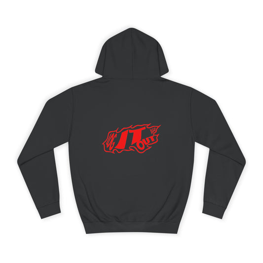 Unisex Log it out Hoodie with Bold Red Design, Cozy Oversized Sweatshirt, Ideal for Every day, Casual Wears, Events, Gifts