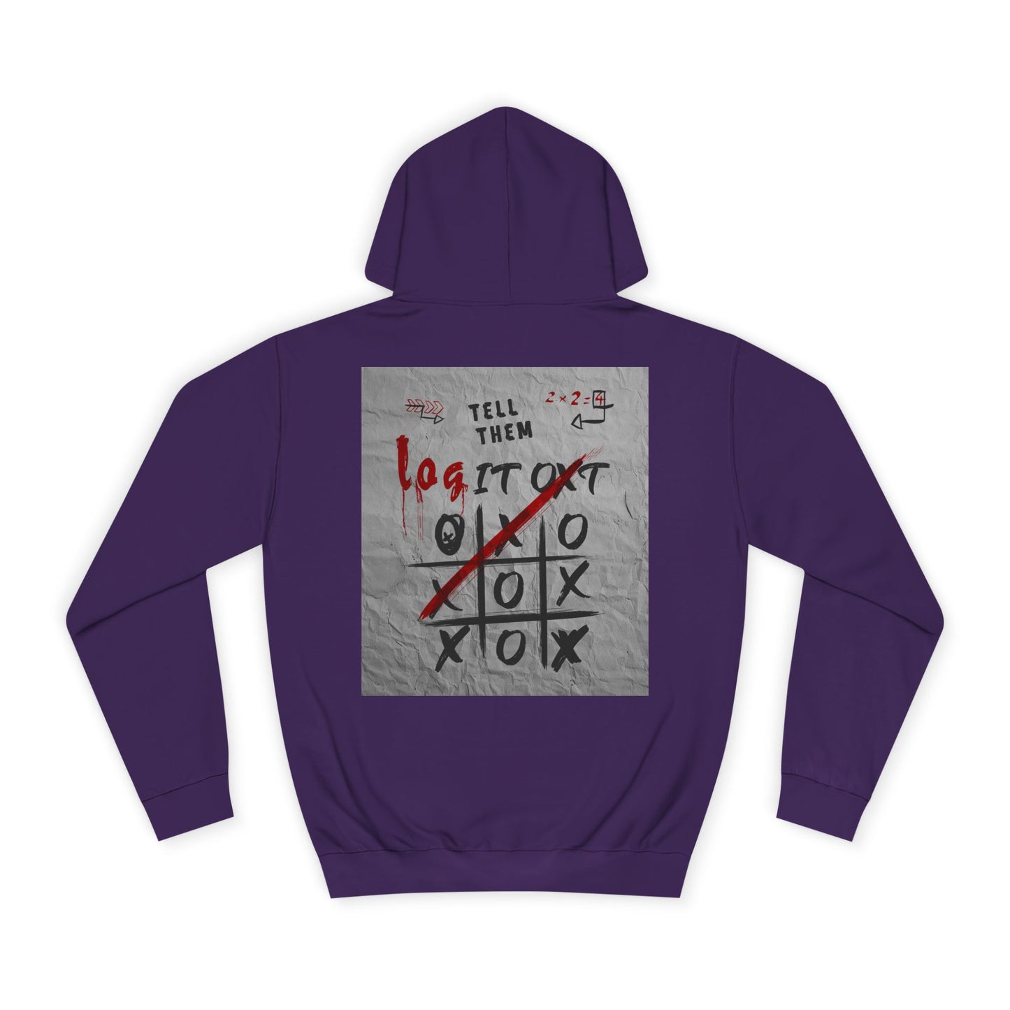 Unisex Log it out Hoodie with Graffiti Design - Trendy Sweatshirt, Custom Gear, Casual Wear, Gift for Cozy Layering