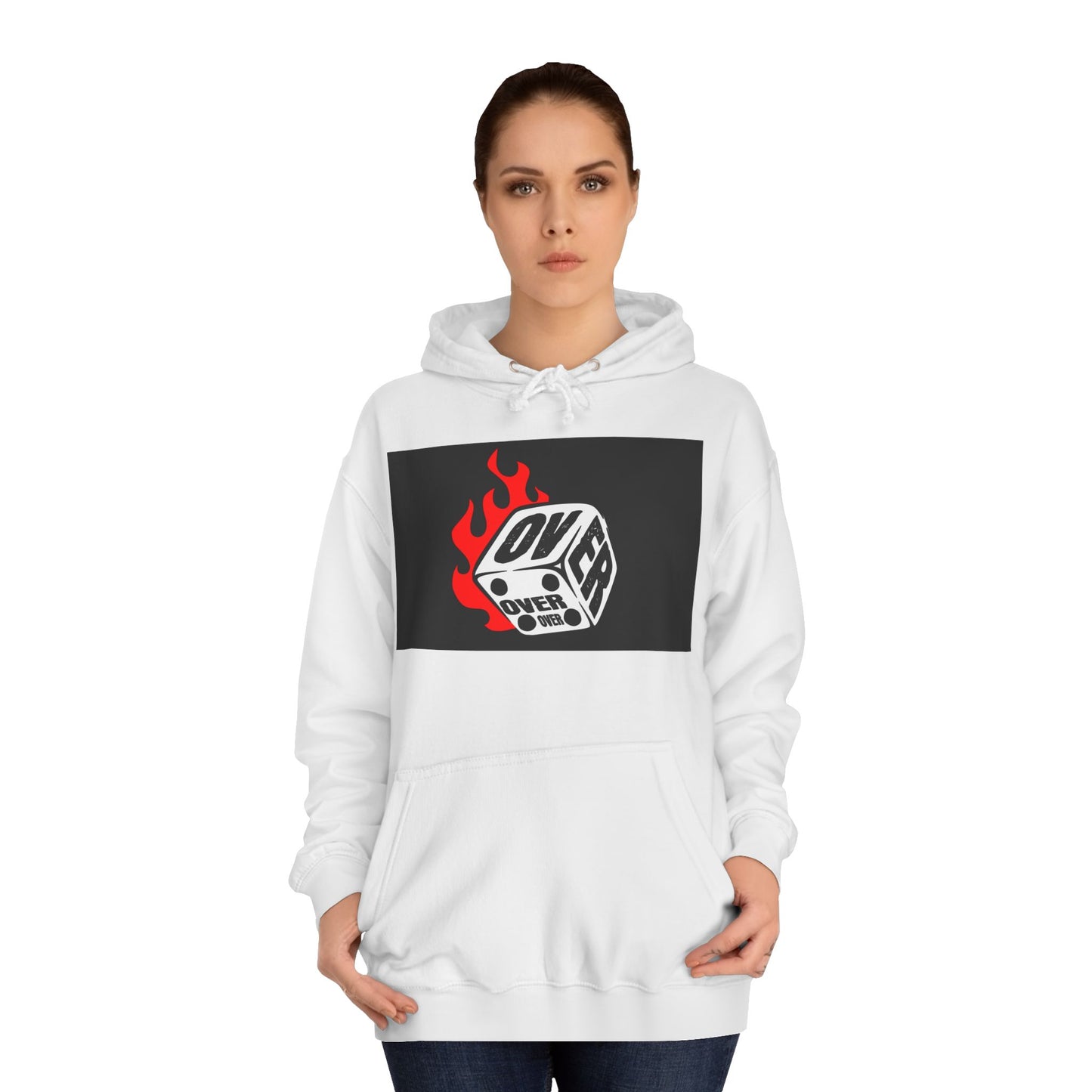 OVER Graphic Hoodie, Oversized Sweatshirt, Trendy Unisex Hoodie, Gift, Casual Layering Top