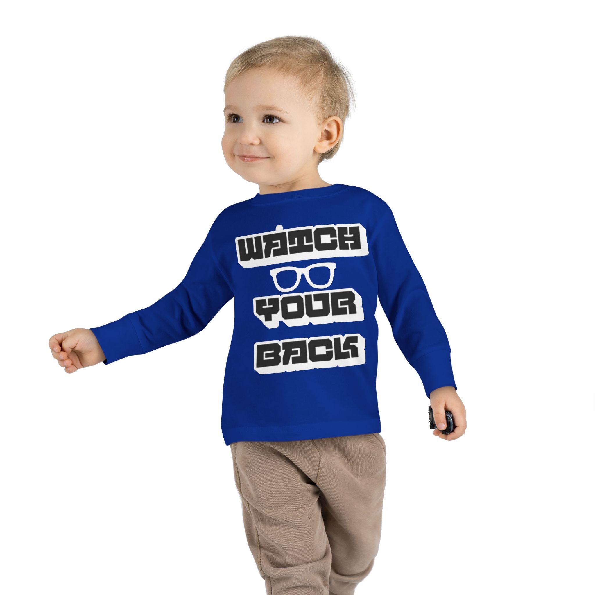 Toddler Long Sleeve Tee — "Watch Your Back" Graphic