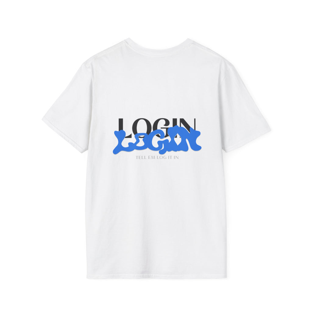 Login Graphic T-Shirt — Blue Drip Logo Tee