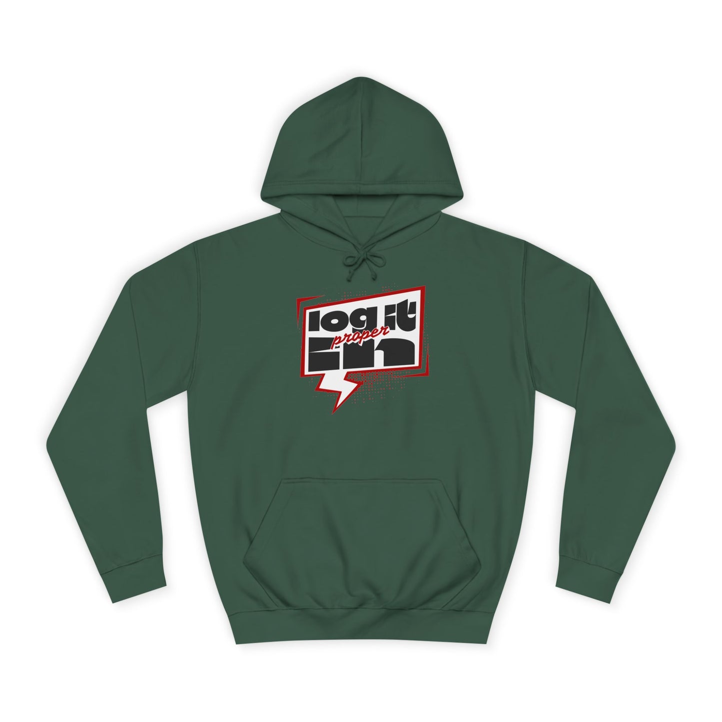 Unisex Log it in Hoodie - Casual Streetwear, College Apparel, Gift, Comfortable Hoodie, Unique Graphic Sweatshirt