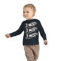 Toddler Long Sleeve Tee — '3 Much' Stack Graphic Kids Shirt