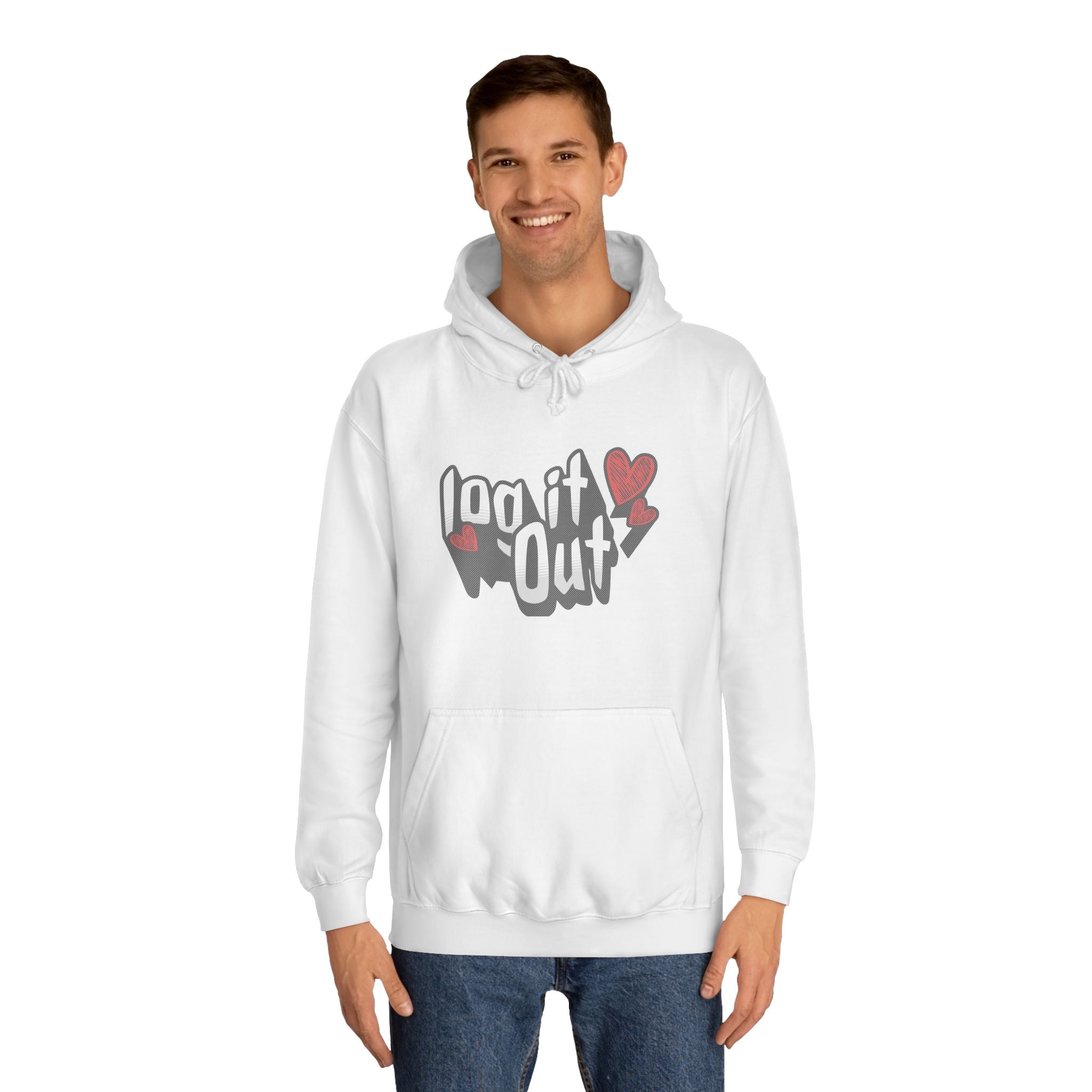 Trendy Log it out Hoodie, Cozy Unisex Sweatshirt, Perfect Gift, Casual Wear, Comfortable Hoodie for Everyday Use
