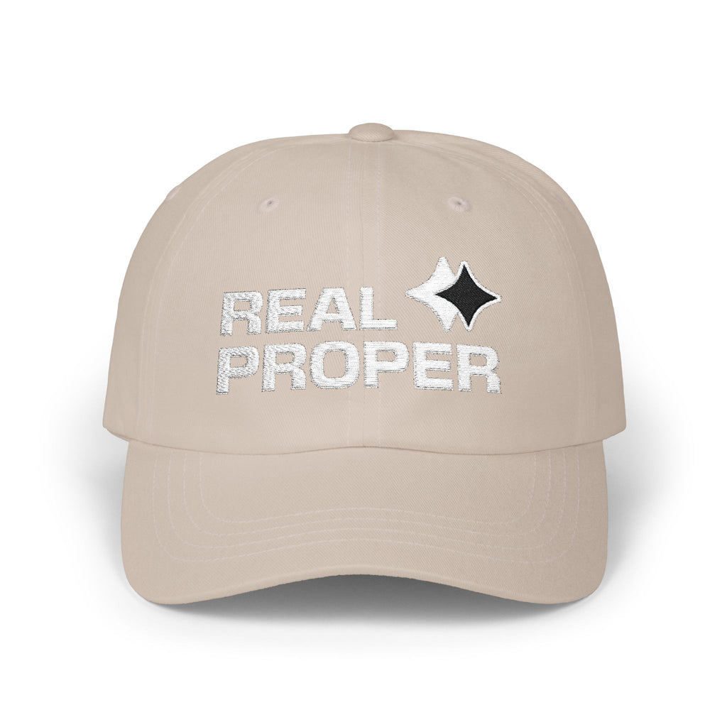 Classic Cap — "Real Proper" Embroidered Casual Baseball Hat